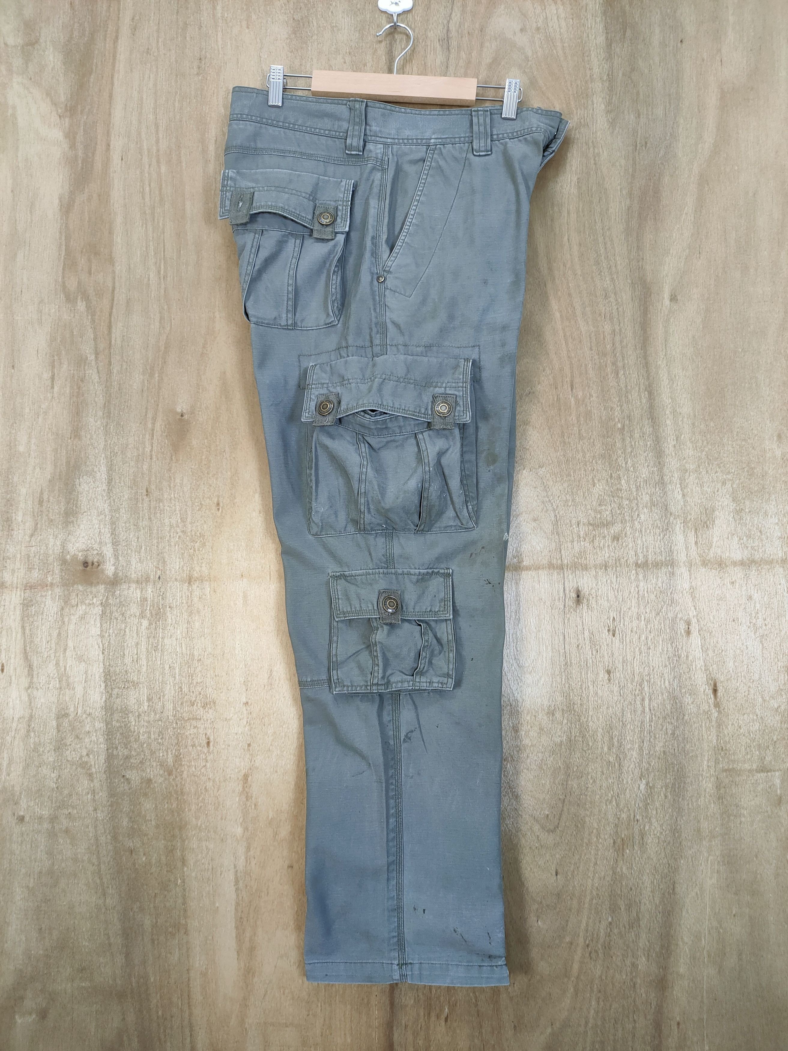Japanese Brand VINTAGE BURWOOD FADED RUSTY CARGO PANTS Size US 32 / EU 48 - 10 Thumbnail