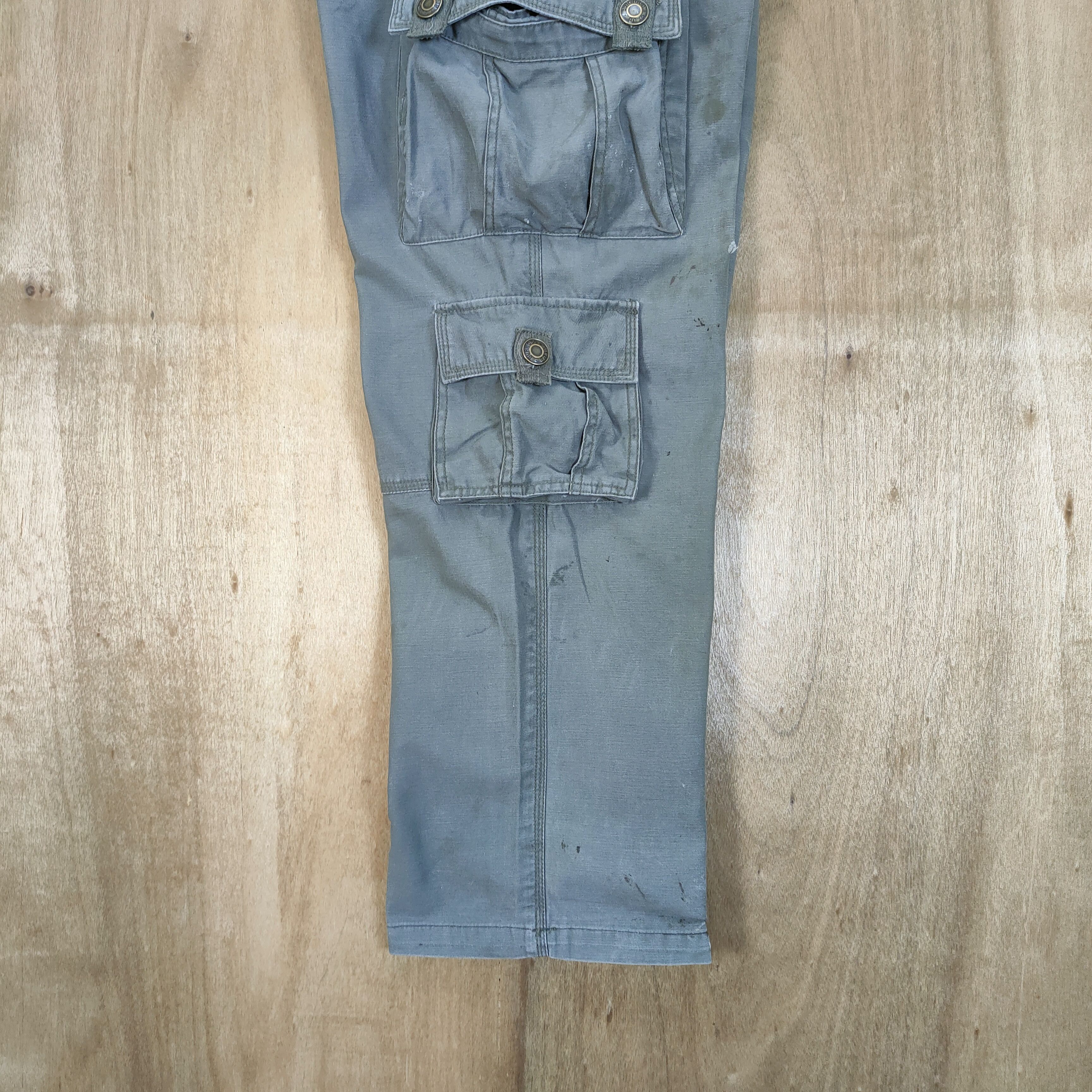 Japanese Brand VINTAGE BURWOOD FADED RUSTY CARGO PANTS Size US 32 / EU 48 - 13 Thumbnail