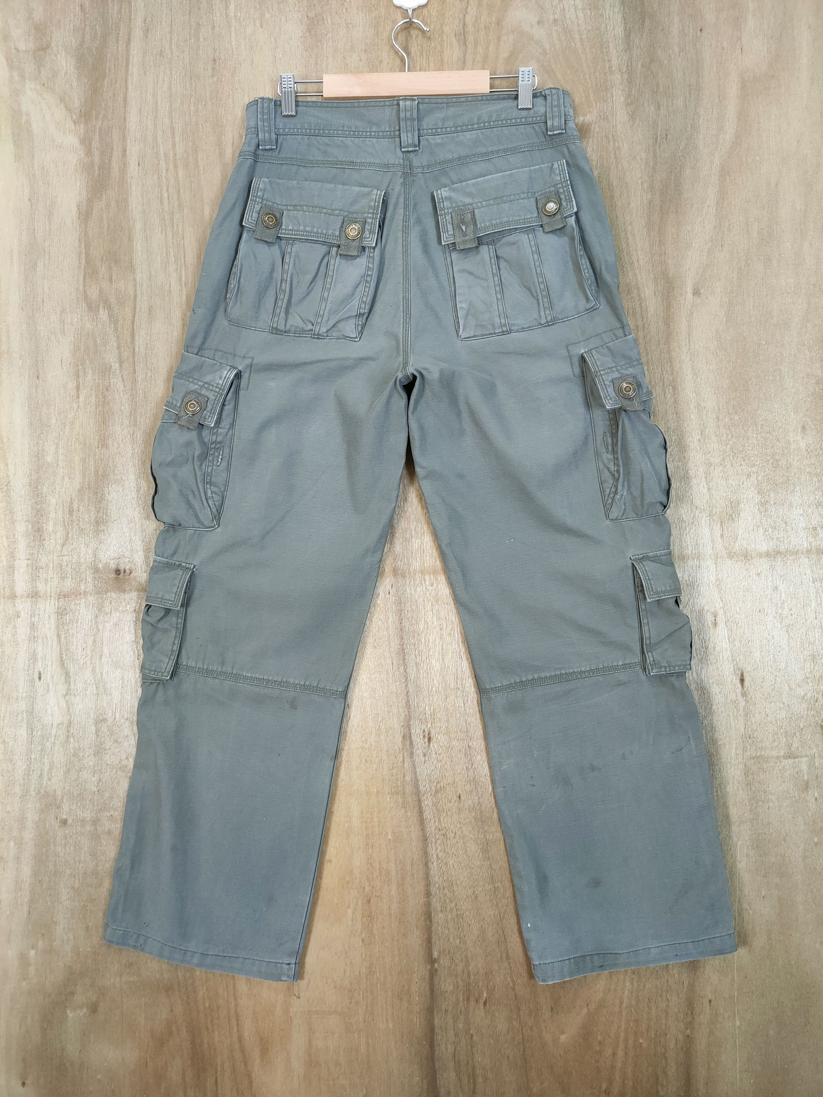 Japanese Brand VINTAGE BURWOOD FADED RUSTY CARGO PANTS Size US 32 / EU 48 - 6 Thumbnail