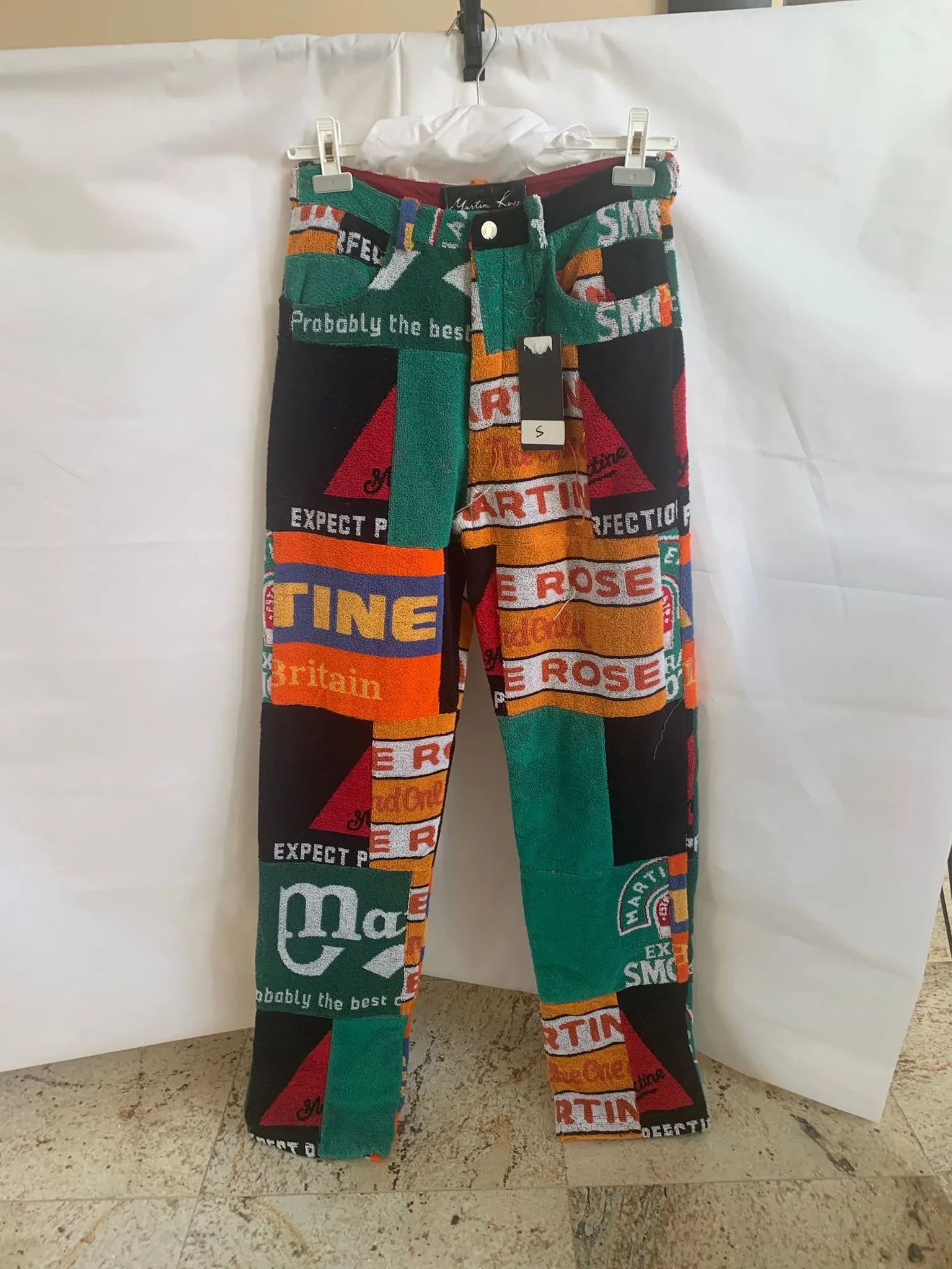 Pre-owned Martine Rose Beachtowel Trousers In Multicolor