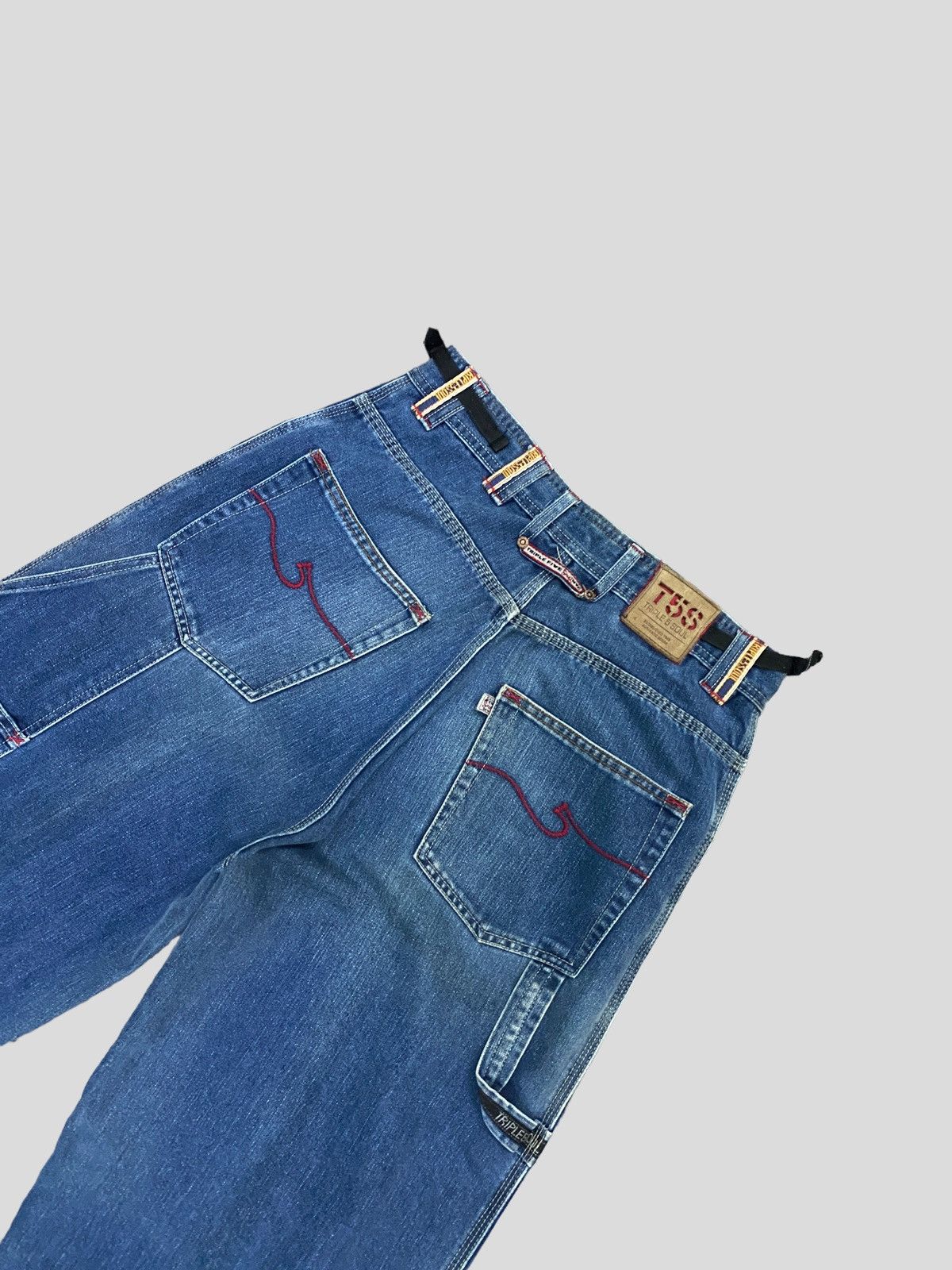Triple 5 Soul × Vintage VINTAGE TRIPLE 5 SOUL BAGGY HIP HOP STYLE DENIM Size US 28 / EU 44 - 8 Thumbnail