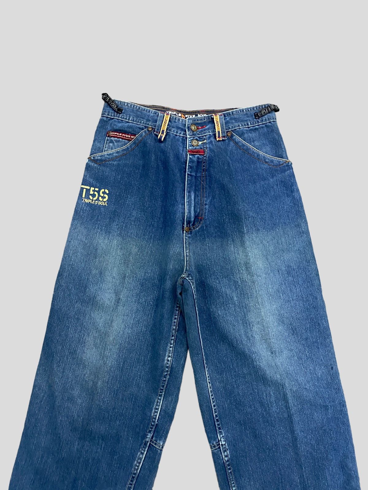Triple 5 Soul × Vintage VINTAGE TRIPLE 5 SOUL BAGGY HIP HOP STYLE DENIM Size US 28 / EU 44 - 5 Thumbnail
