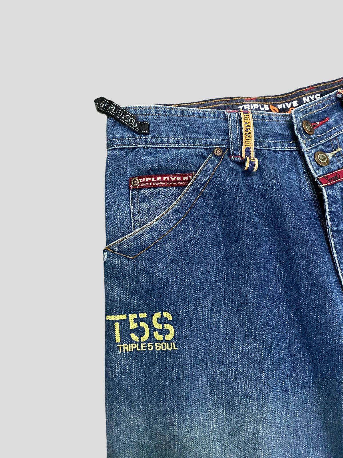 Triple 5 Soul × Vintage VINTAGE TRIPLE 5 SOUL BAGGY HIP HOP STYLE DENIM Size US 28 / EU 44 - 6 Thumbnail