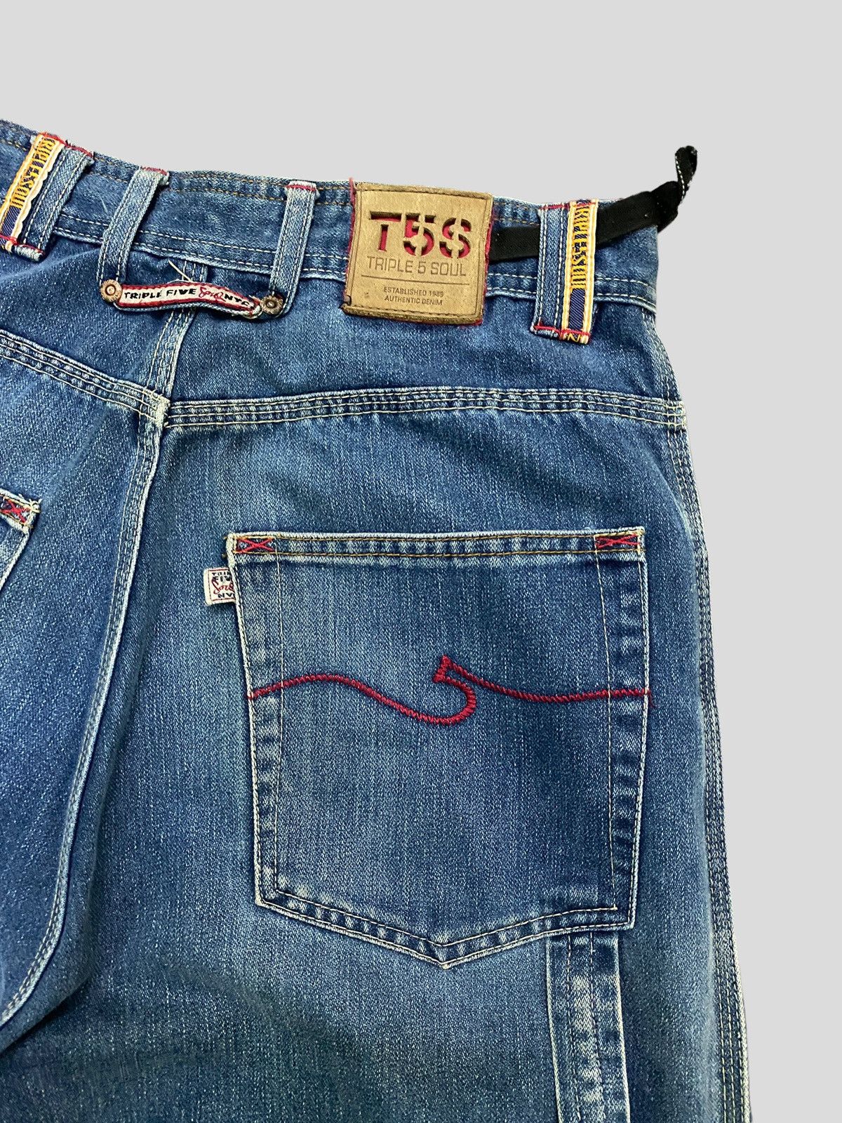 Triple 5 Soul × Vintage VINTAGE TRIPLE 5 SOUL BAGGY HIP HOP STYLE DENIM Size US 28 / EU 44 - 12 Thumbnail
