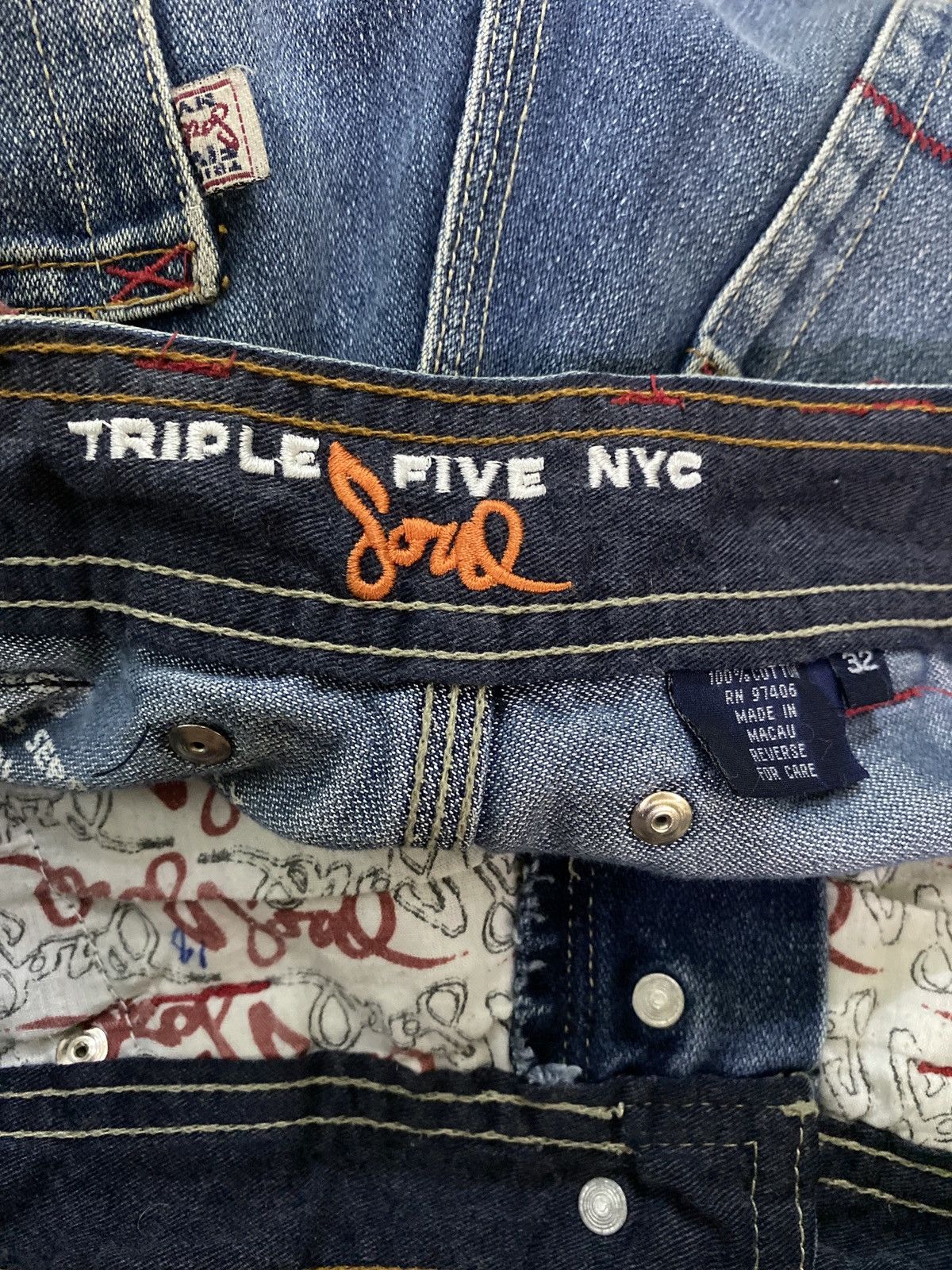 Triple 5 Soul × Vintage VINTAGE TRIPLE 5 SOUL BAGGY HIP HOP STYLE DENIM Size US 28 / EU 44 - 13 Thumbnail
