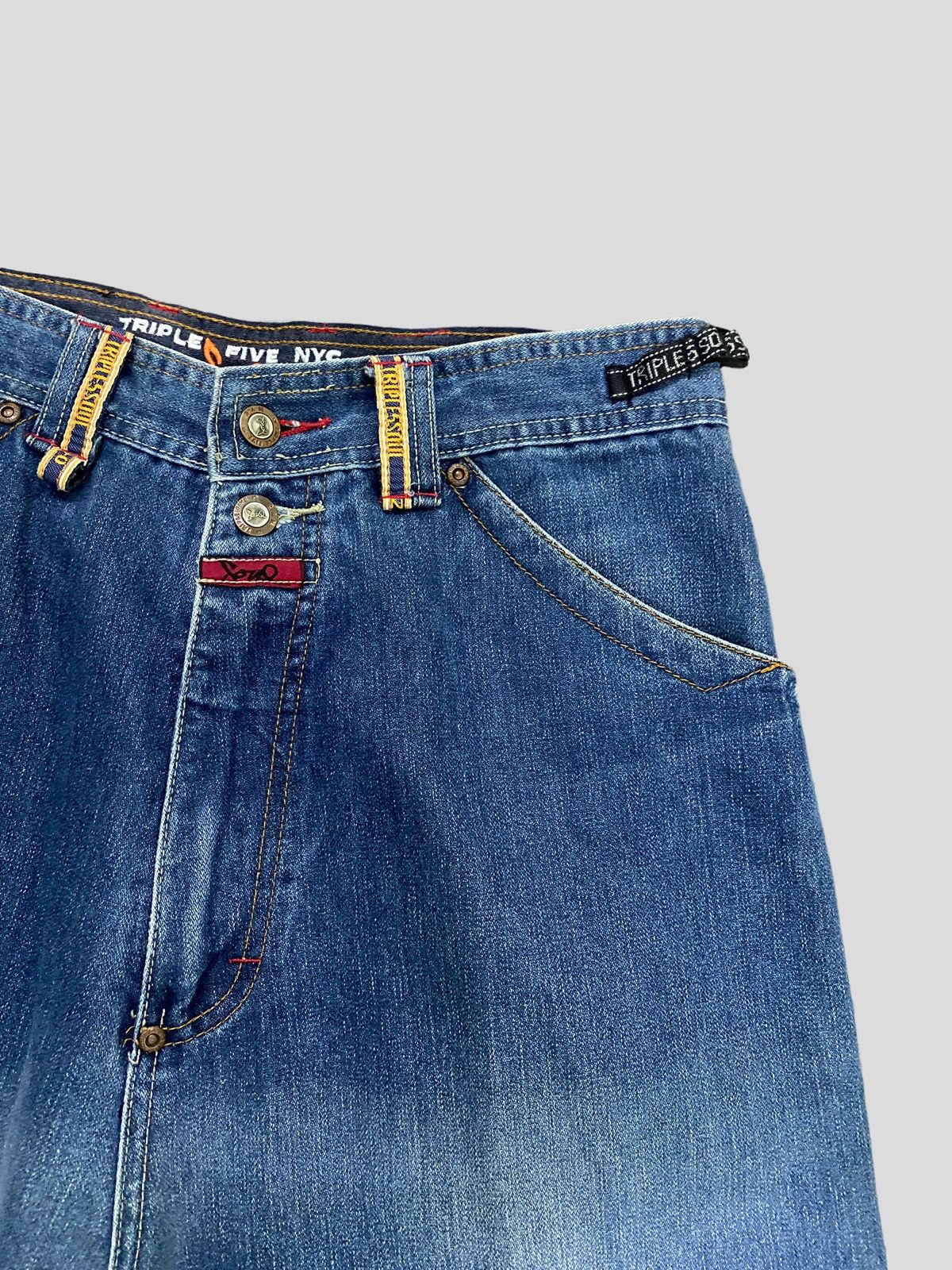 Triple 5 Soul × Vintage VINTAGE TRIPLE 5 SOUL BAGGY HIP HOP STYLE DENIM Size US 28 / EU 44 - 7 Thumbnail