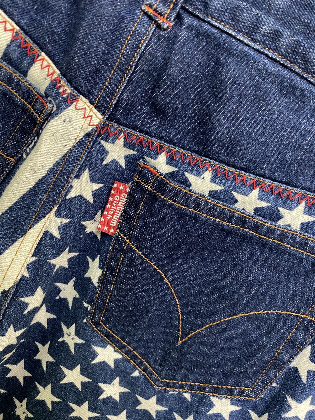 Designer × Japanese Brand Japanese CHUCHUM Star Striped Flared Design Pants Size US 26 / EU 42 - 16 Thumbnail