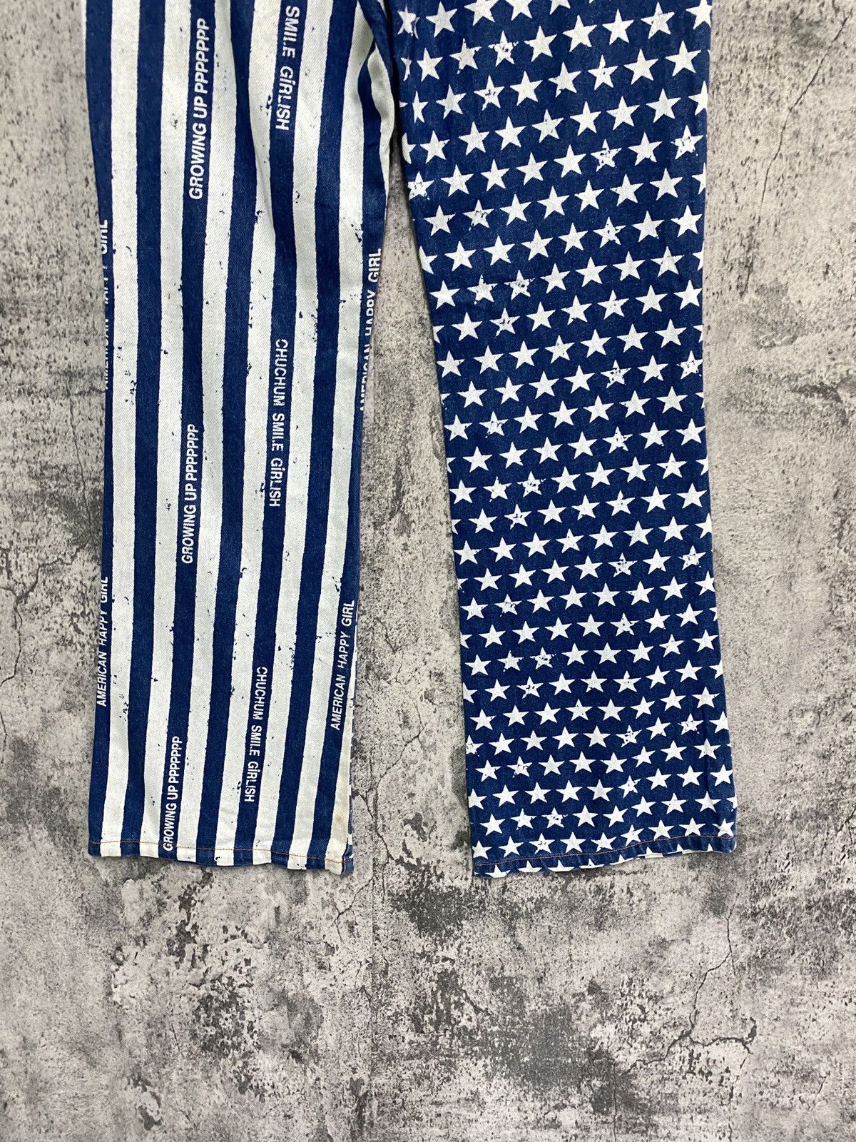 Designer × Japanese Brand Japanese CHUCHUM Star Striped Flared Design Pants Size US 26 / EU 42 - 13 Thumbnail