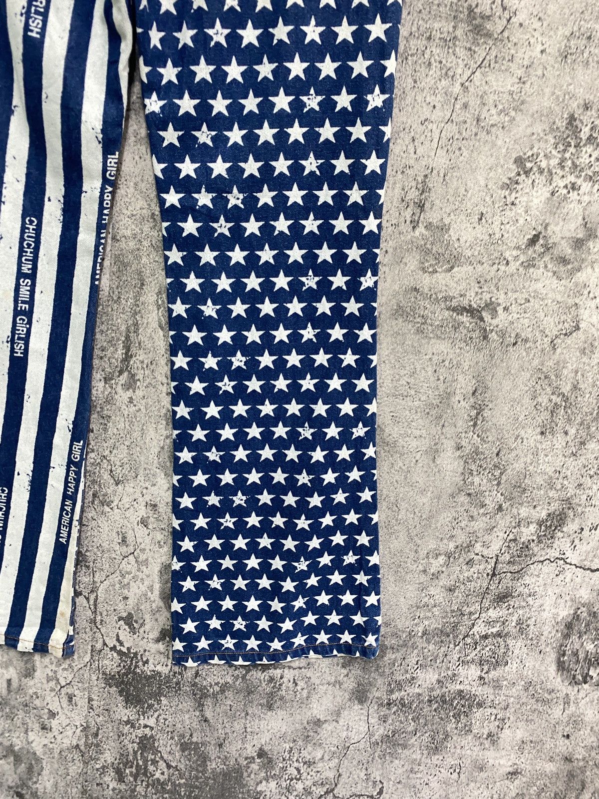Designer × Japanese Brand Japanese CHUCHUM Star Striped Flared Design Pants Size US 26 / EU 42 - 15 Thumbnail