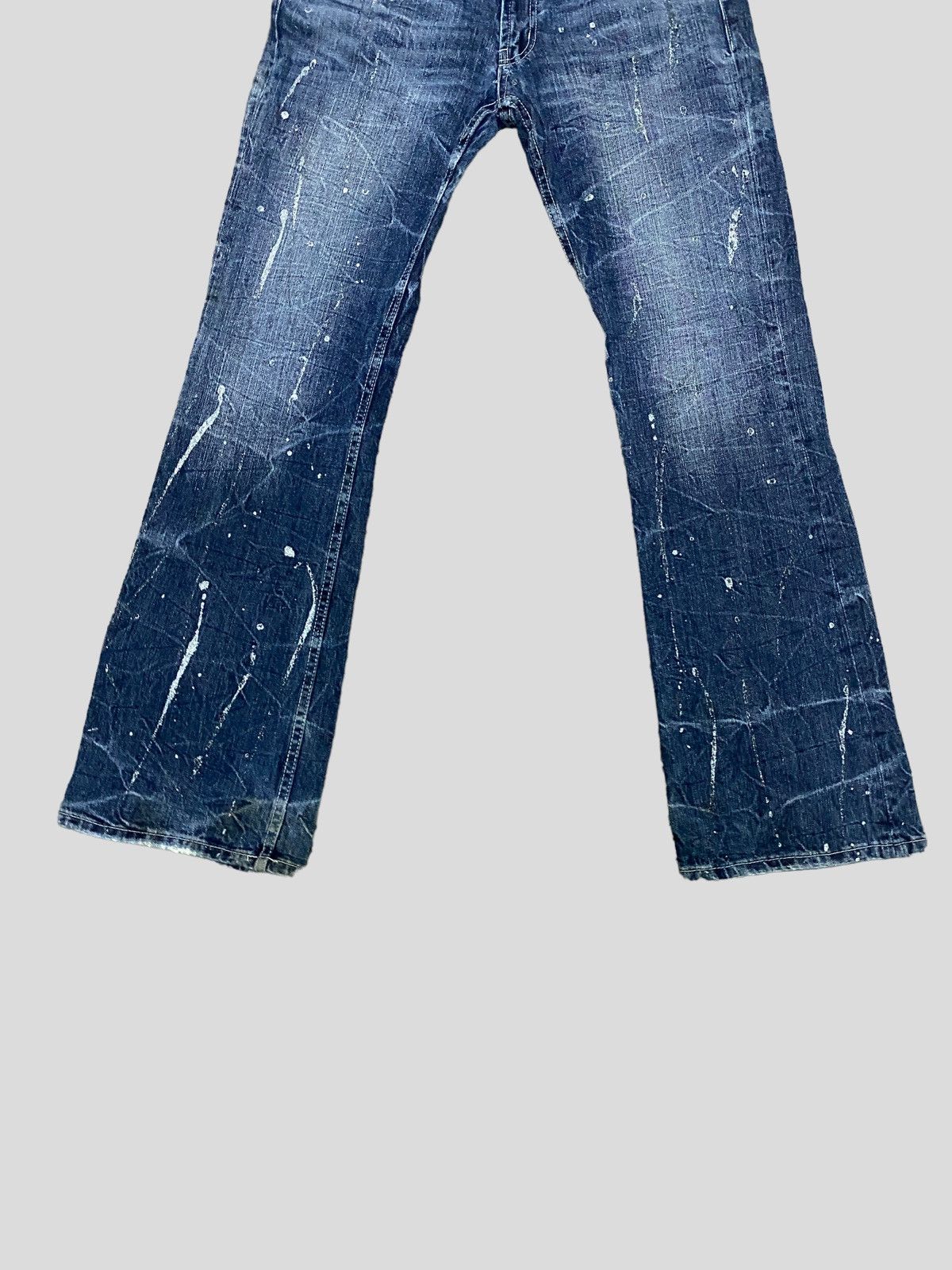 Hysteric Glamour VINTAGE SORRIDERE STUD GLITTER SPLASH FLARED DISTRESSED JEAN Size US 30 / EU 46 - 4 Thumbnail