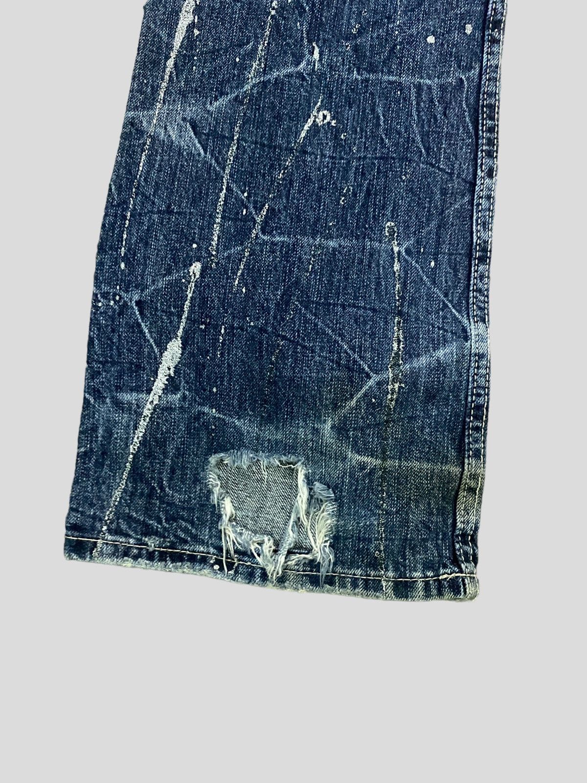 Hysteric Glamour VINTAGE SORRIDERE STUD GLITTER SPLASH FLARED DISTRESSED JEAN Size US 30 / EU 46 - 12 Thumbnail