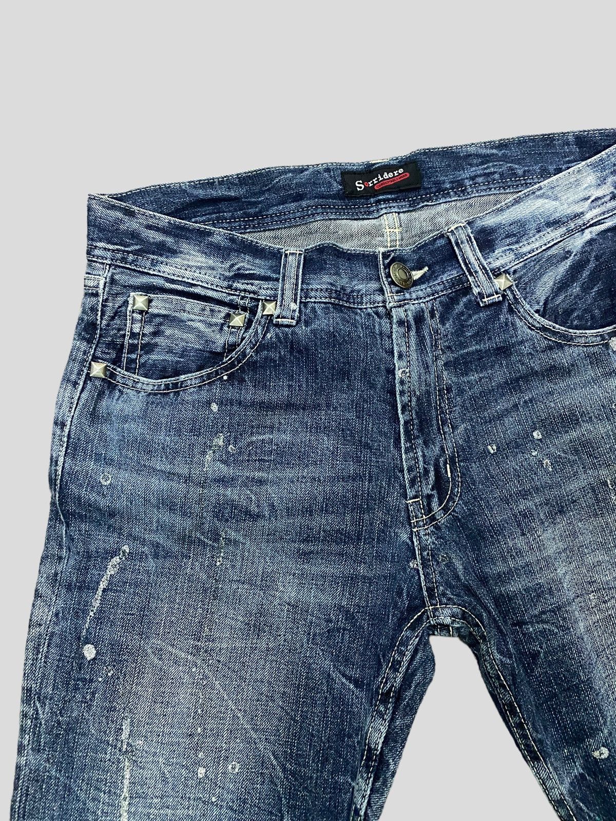 Hysteric Glamour VINTAGE SORRIDERE STUD GLITTER SPLASH FLARED DISTRESSED JEAN Size US 30 / EU 46 - 8 Thumbnail