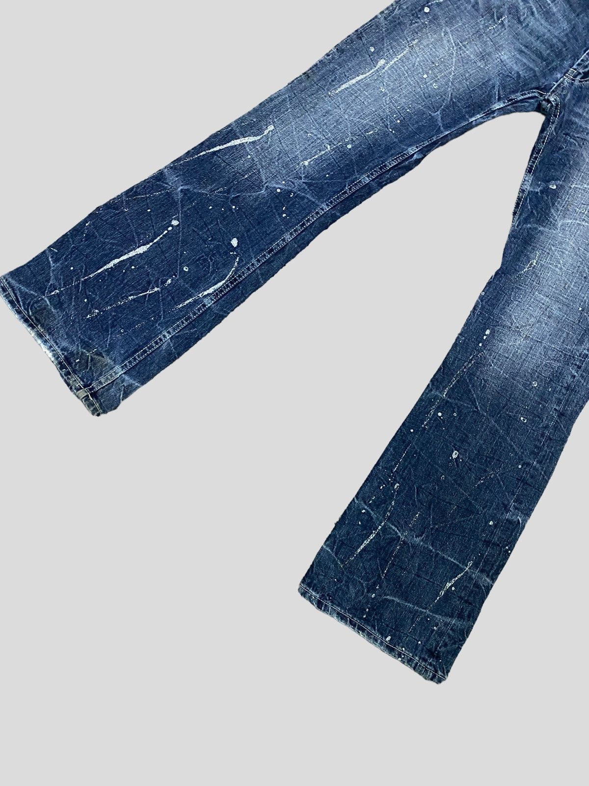 Hysteric Glamour VINTAGE SORRIDERE STUD GLITTER SPLASH FLARED DISTRESSED JEAN Size US 30 / EU 46 - 6 Thumbnail