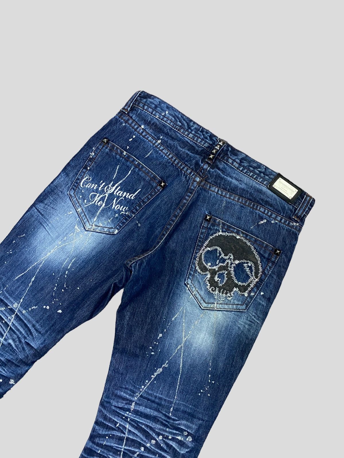 Vintage VINTAGE SEMANTIC DESIGN STUD GLITTER SPLASH DENIM Size US 32 / EU 48 - 8 Thumbnail