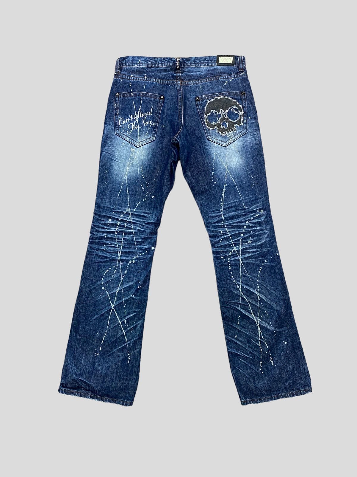 Vintage VINTAGE SEMANTIC DESIGN STUD GLITTER SPLASH DENIM Size US 32 / EU 48 - 1 Thumbnail