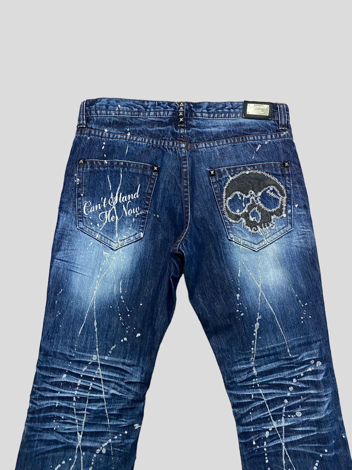 Vintage VINTAGE SEMANTIC DESIGN STUD GLITTER SPLASH DENIM Size US 32 / EU 48 - 10 Thumbnail