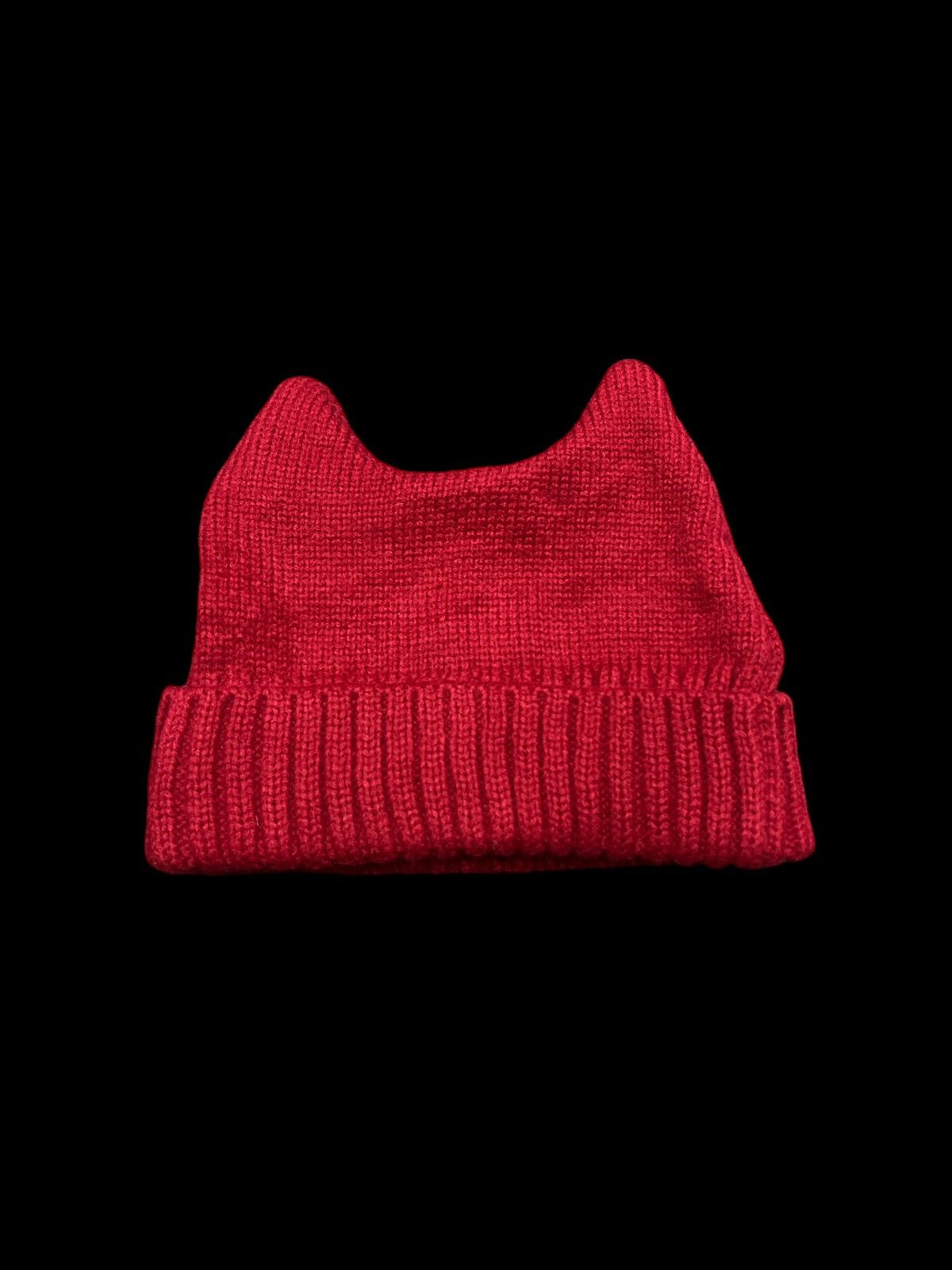 Japanese Brand × Vintage EAGLE HORN RED BEANIE CDG STYLE Size ONE SIZE - 2 Thumbnail