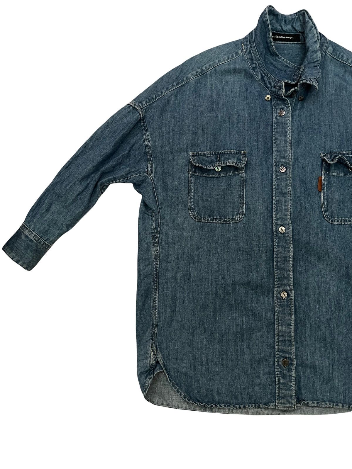 Issey Miyake × mercibeaucoup Issey Miyake Mercibeaucoup Wide Linen Cotton Button Ups Size US L / EU 52-54 / 3 - 9 Thumbnail