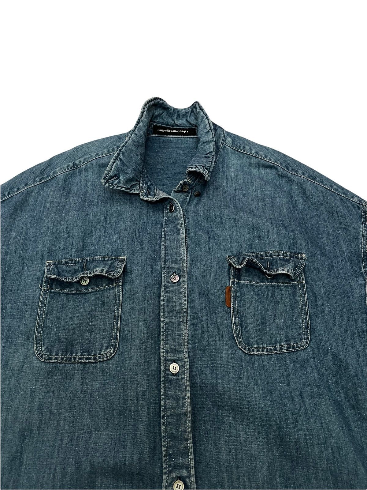 Issey Miyake × mercibeaucoup Issey Miyake Mercibeaucoup Wide Linen Cotton Button Ups Size US L / EU 52-54 / 3 - 5 Thumbnail