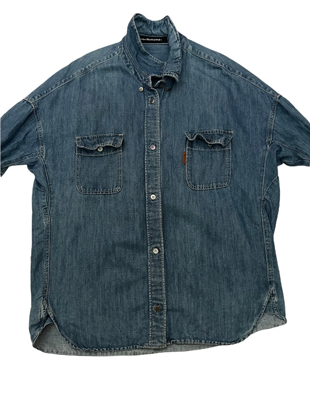 Issey Miyake × mercibeaucoup Issey Miyake Mercibeaucoup Wide Linen Cotton Button Ups Size US L / EU 52-54 / 3 - 6 Thumbnail