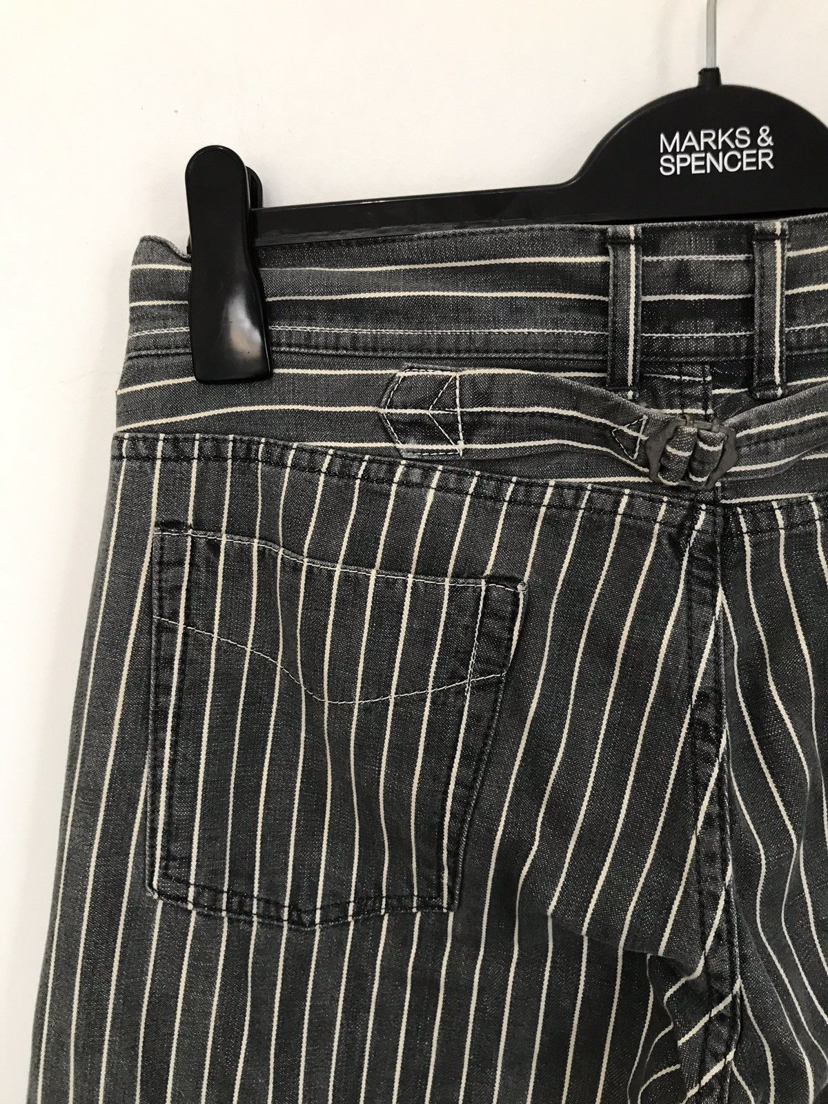 Designer × Japanese Brand Vintage Made In Japan Domingo Stripes Prisoners Retro Pants Size US 30 / EU 46 - 9 Thumbnail