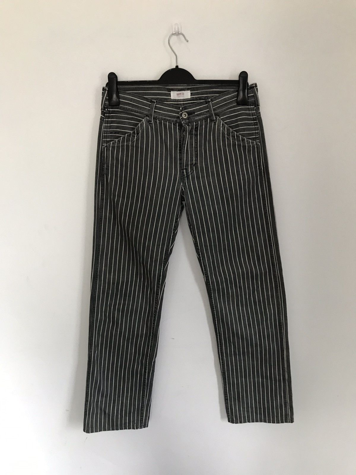 Designer × Japanese Brand Vintage Made In Japan Domingo Stripes Prisoners Retro Pants Size US 30 / EU 46 - 1 Thumbnail