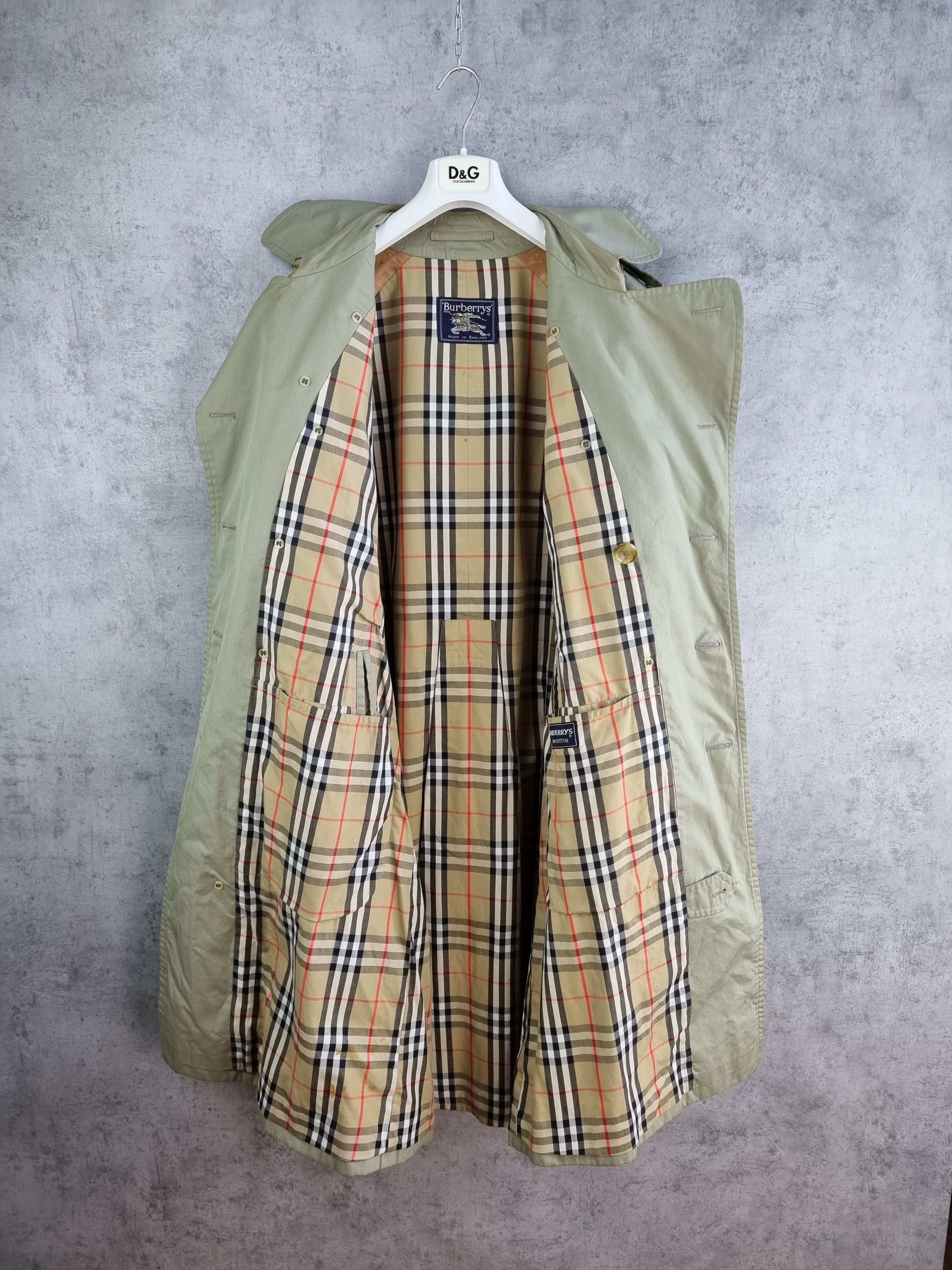 Burberry × Burberry Prorsum × Vintage 80s Burberrys Prorsum Trench Belted Coat Double Breasted Size US M / EU 48-50 / 2 - 3 Thumbnail