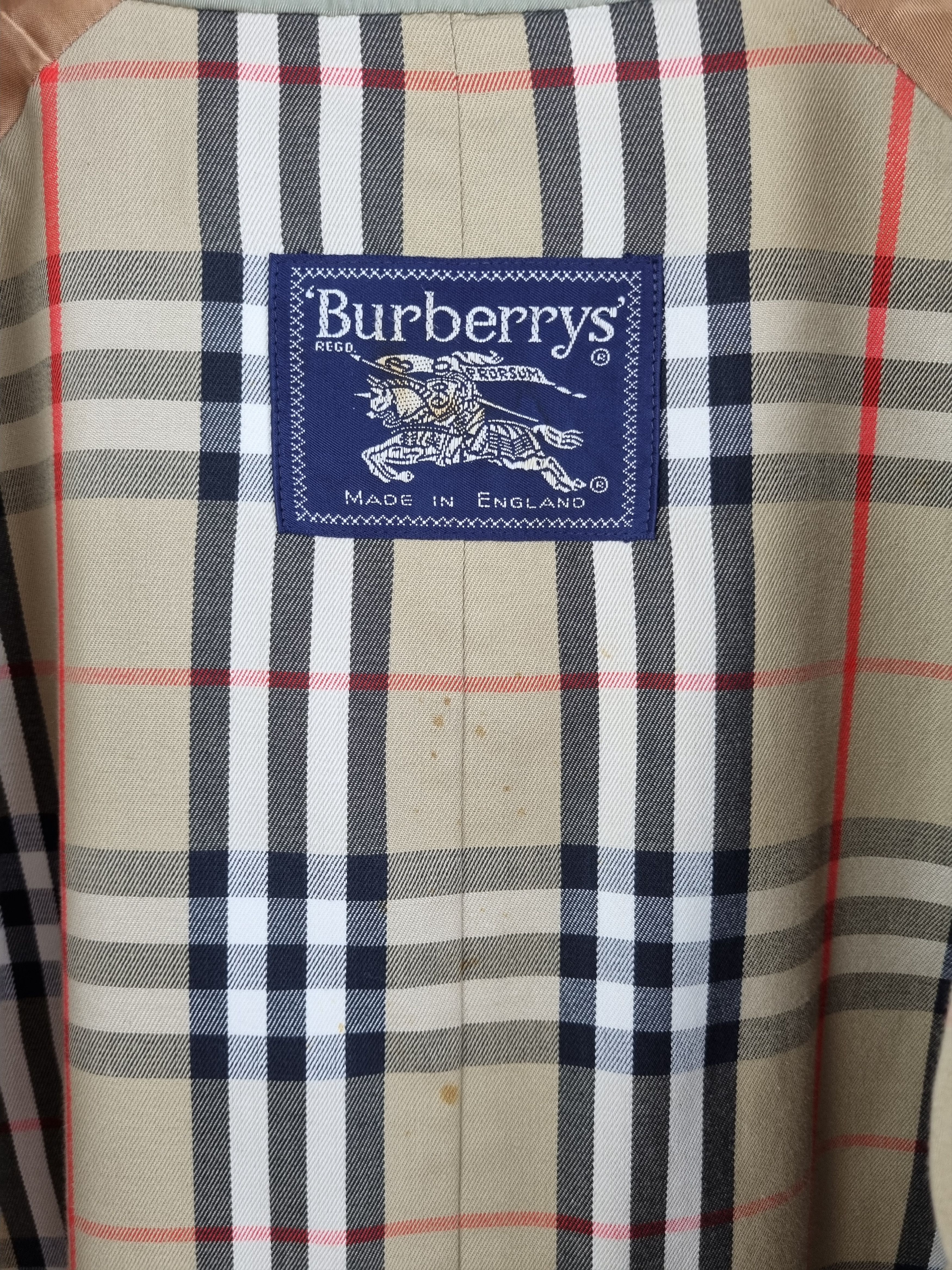 Burberry × Burberry Prorsum × Vintage 80s Burberrys Prorsum Trench Belted Coat Double Breasted Size US M / EU 48-50 / 2 - 9 Thumbnail