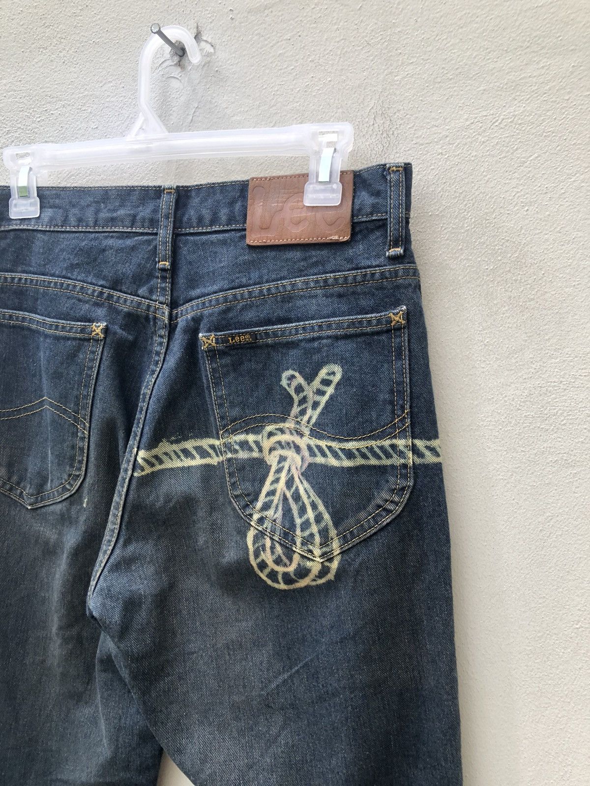 Lee Vintage Lee Japan Distressed Mesh Patchwork Denim Size US 29 - 19 Thumbnail
