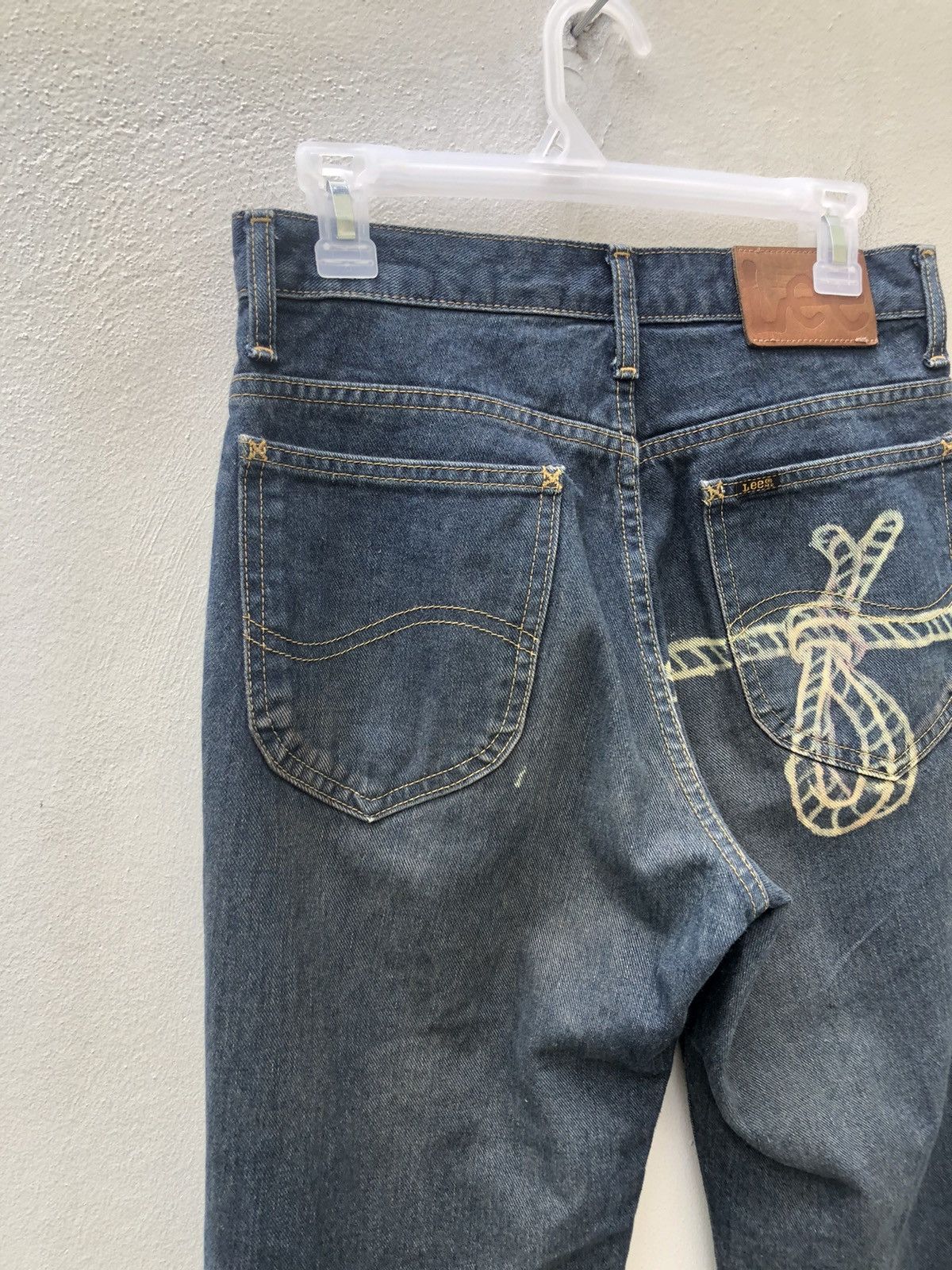 Lee Vintage Lee Japan Distressed Mesh Patchwork Denim Size US 29 - 17 Thumbnail