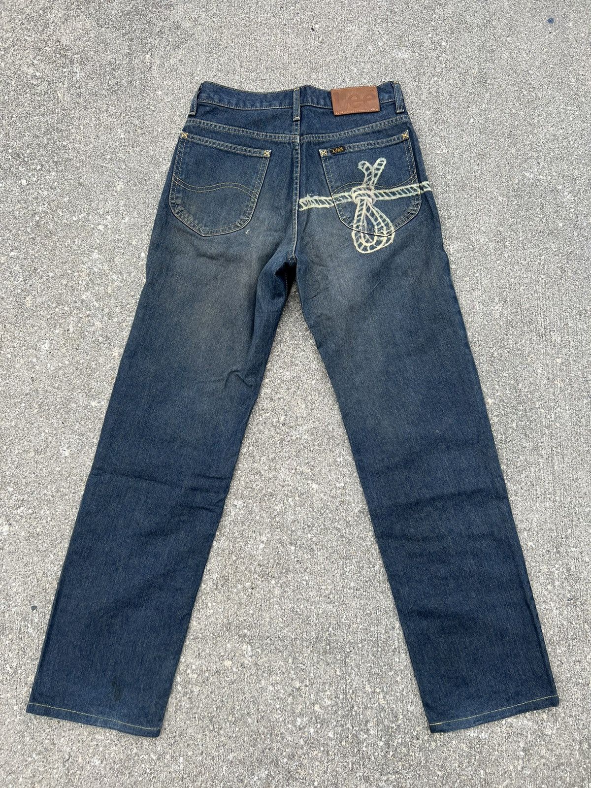 Lee Vintage Lee Japan Distressed Mesh Patchwork Denim Size US 29 - 5 Thumbnail