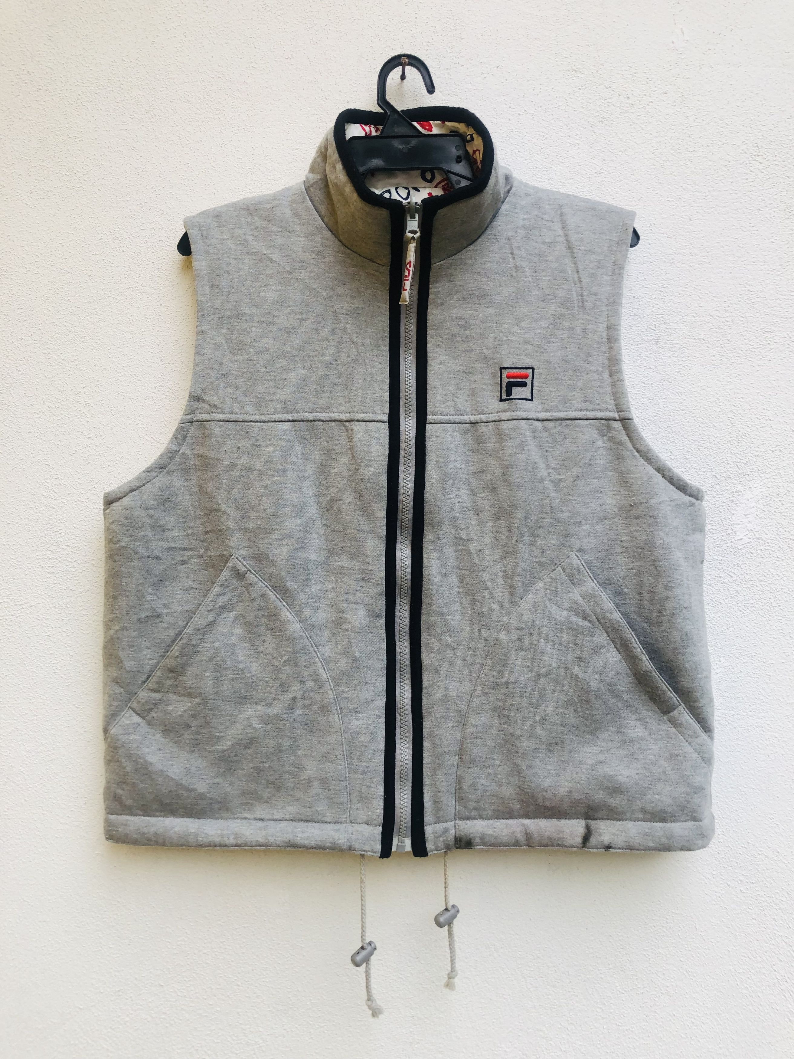 Japanese Brand × Vintage Vintage Fila Fullprint Reverse Bomber Vest Fashion Style Size US L / EU 52-54 / 3 - 6 Thumbnail