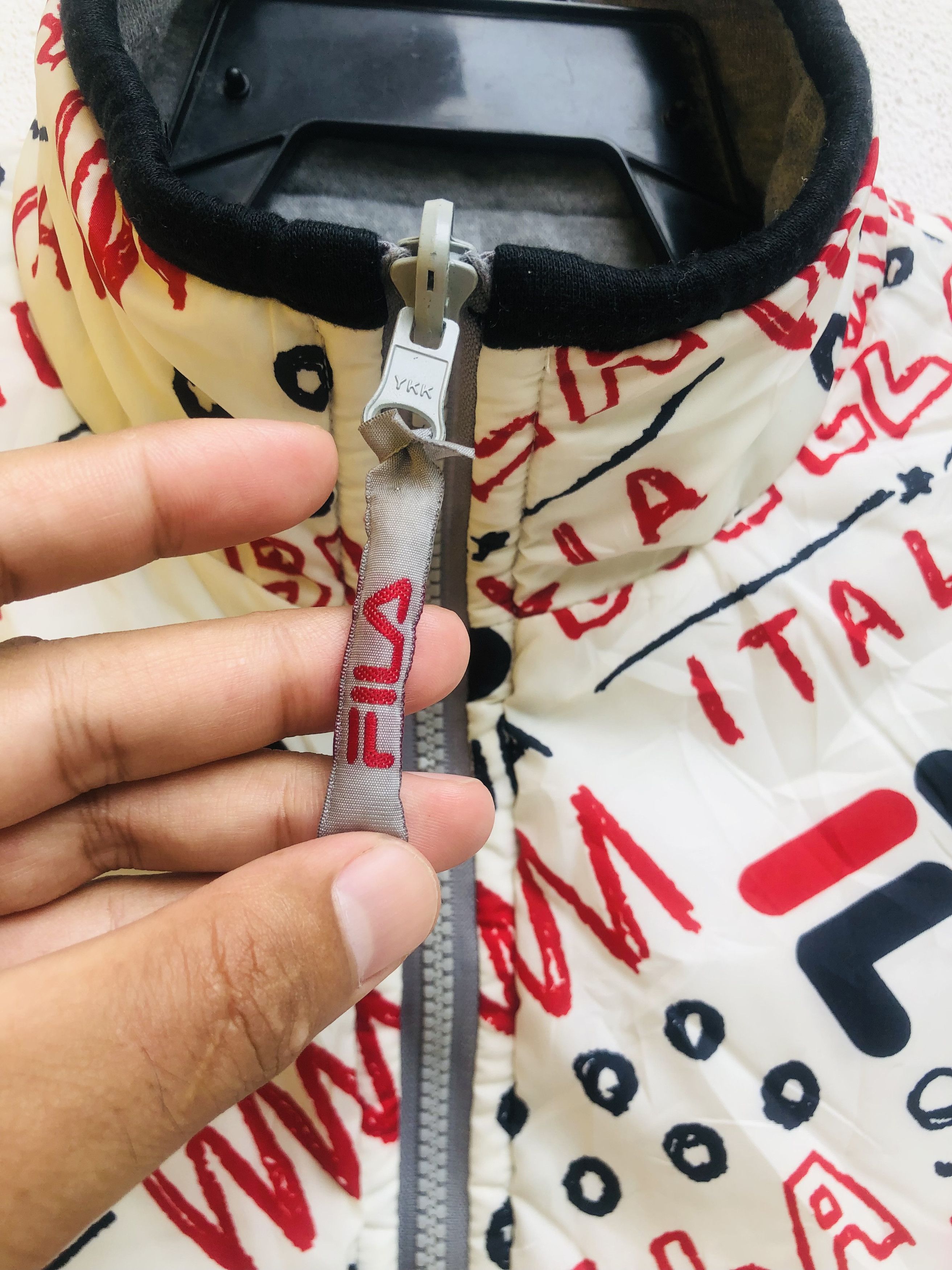 Japanese Brand × Vintage Vintage Fila Fullprint Reverse Bomber Vest Fashion Style Size US L / EU 52-54 / 3 - 7 Thumbnail