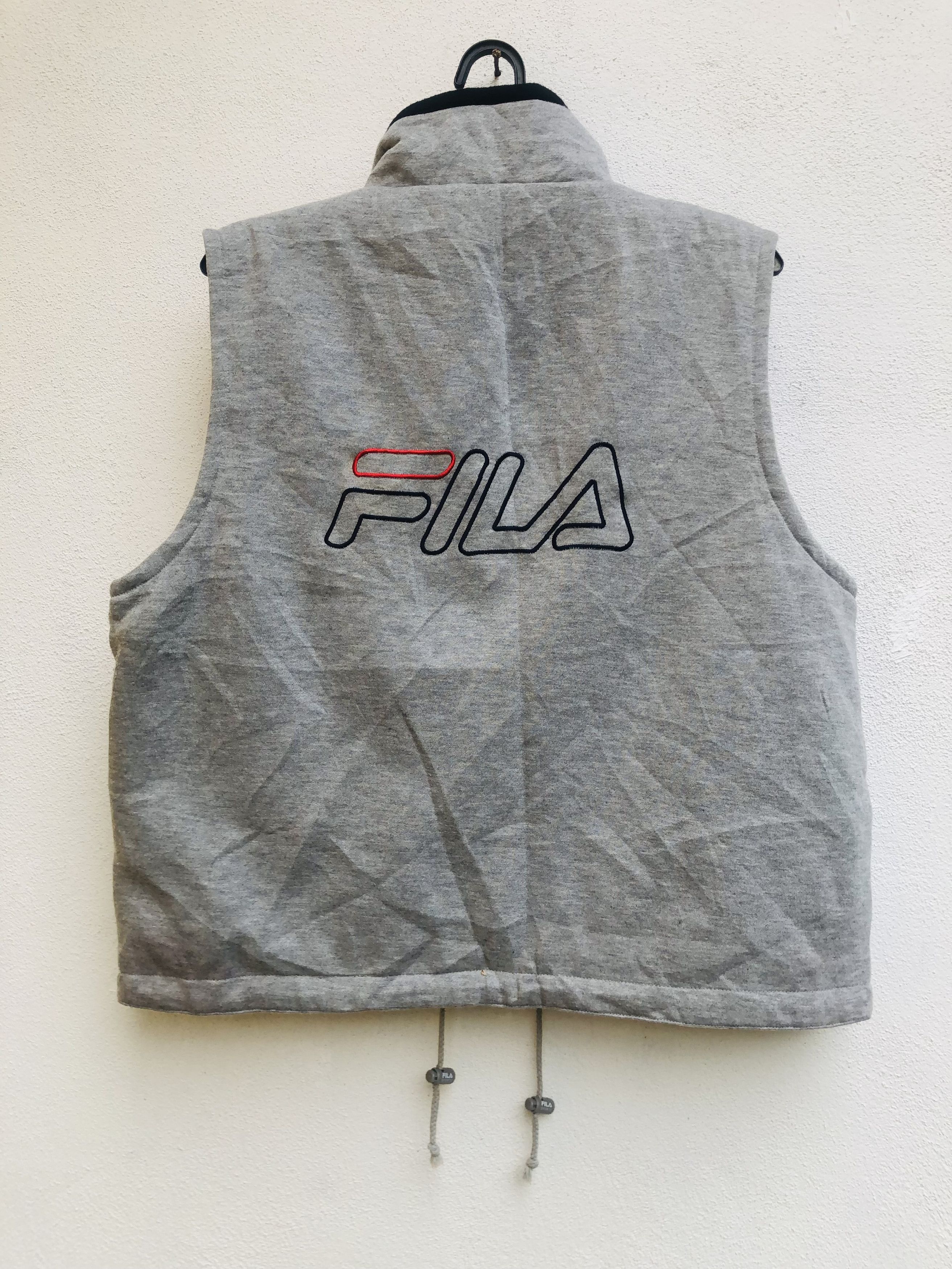 Japanese Brand × Vintage Vintage Fila Fullprint Reverse Bomber Vest Fashion Style Size US L / EU 52-54 / 3 - 8 Thumbnail