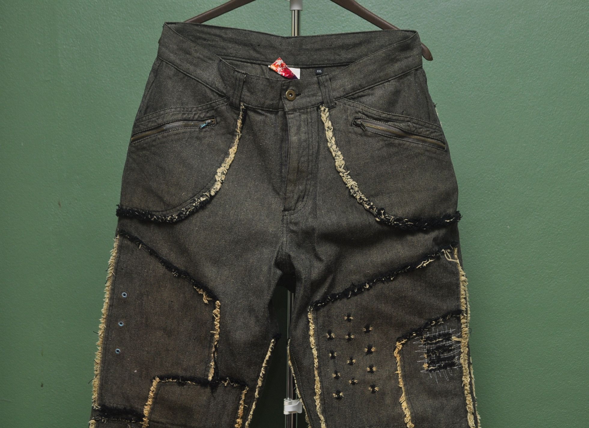 Designer × Japanese Brand Vintage Monogrm Distressed Denim Travis Scott Fashion Style Size US 34 / EU 50 - 3 Thumbnail