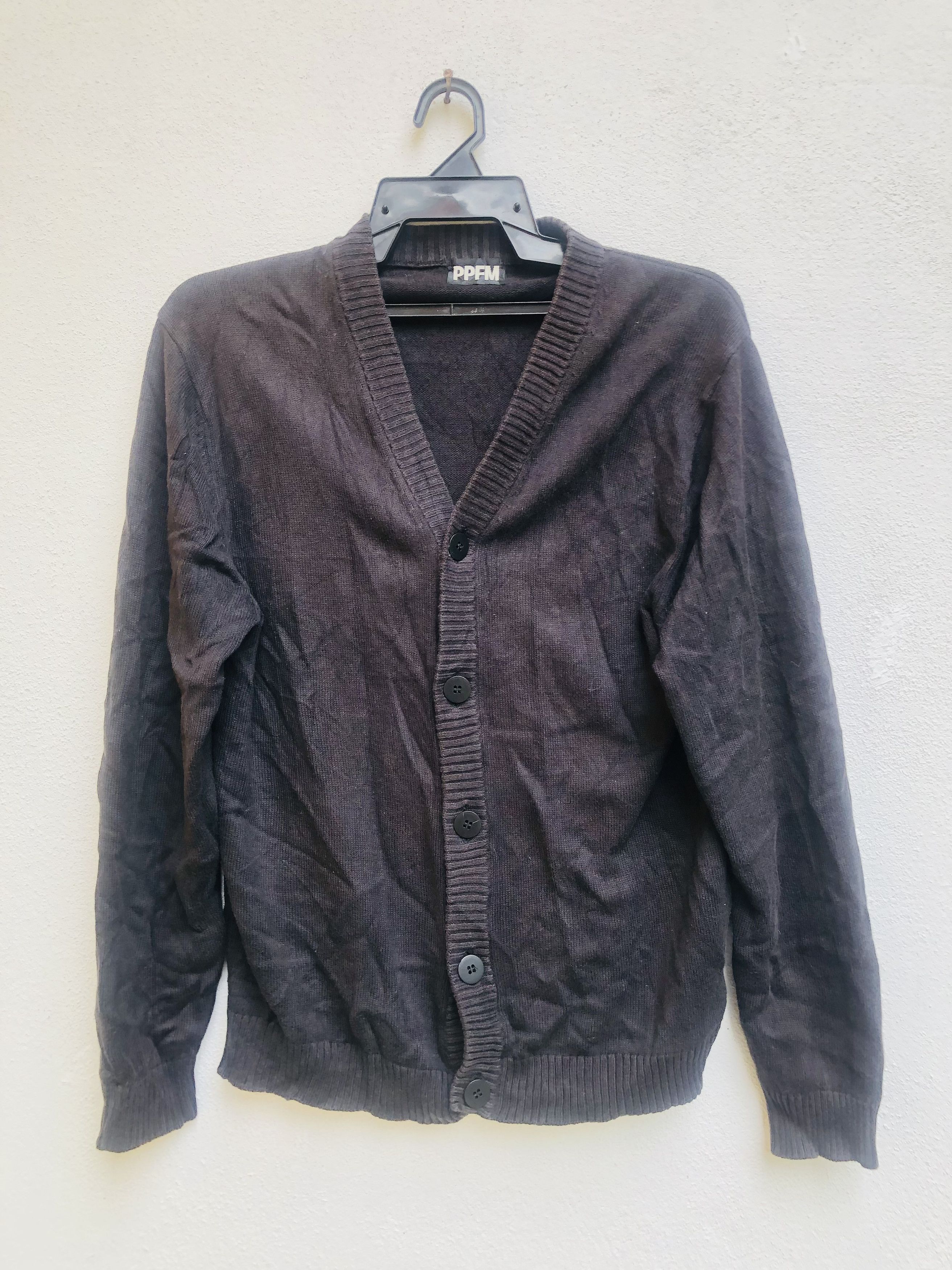Japanese Brand × PPFM × Vintage Vintage PPFM Cardigan Black Colour Fashion Style Size US M / EU 48-50 / 2 - 1 Thumbnail