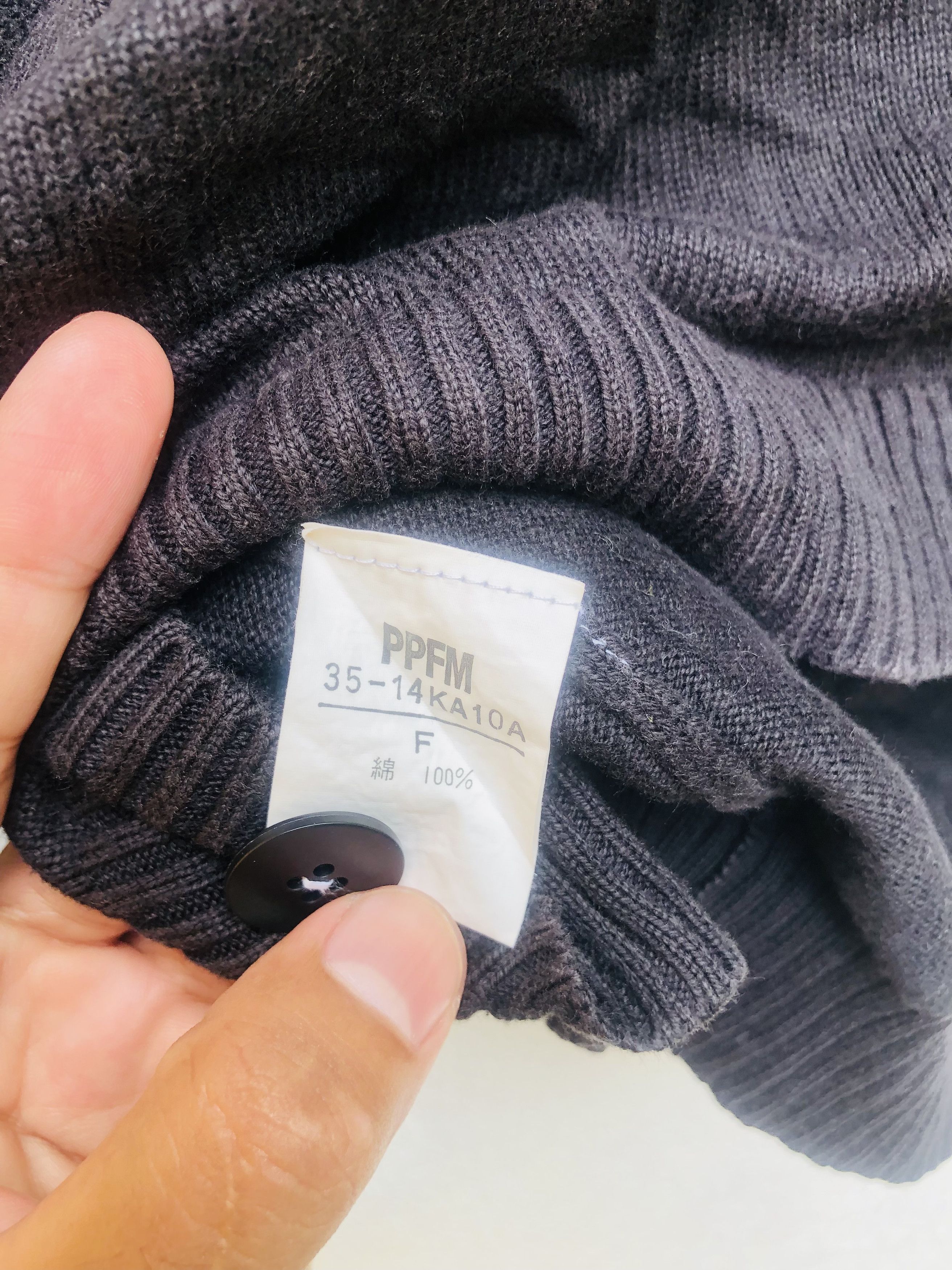 Japanese Brand × PPFM × Vintage Vintage PPFM Cardigan Black Colour Fashion Style Size US M / EU 48-50 / 2 - 7 Thumbnail