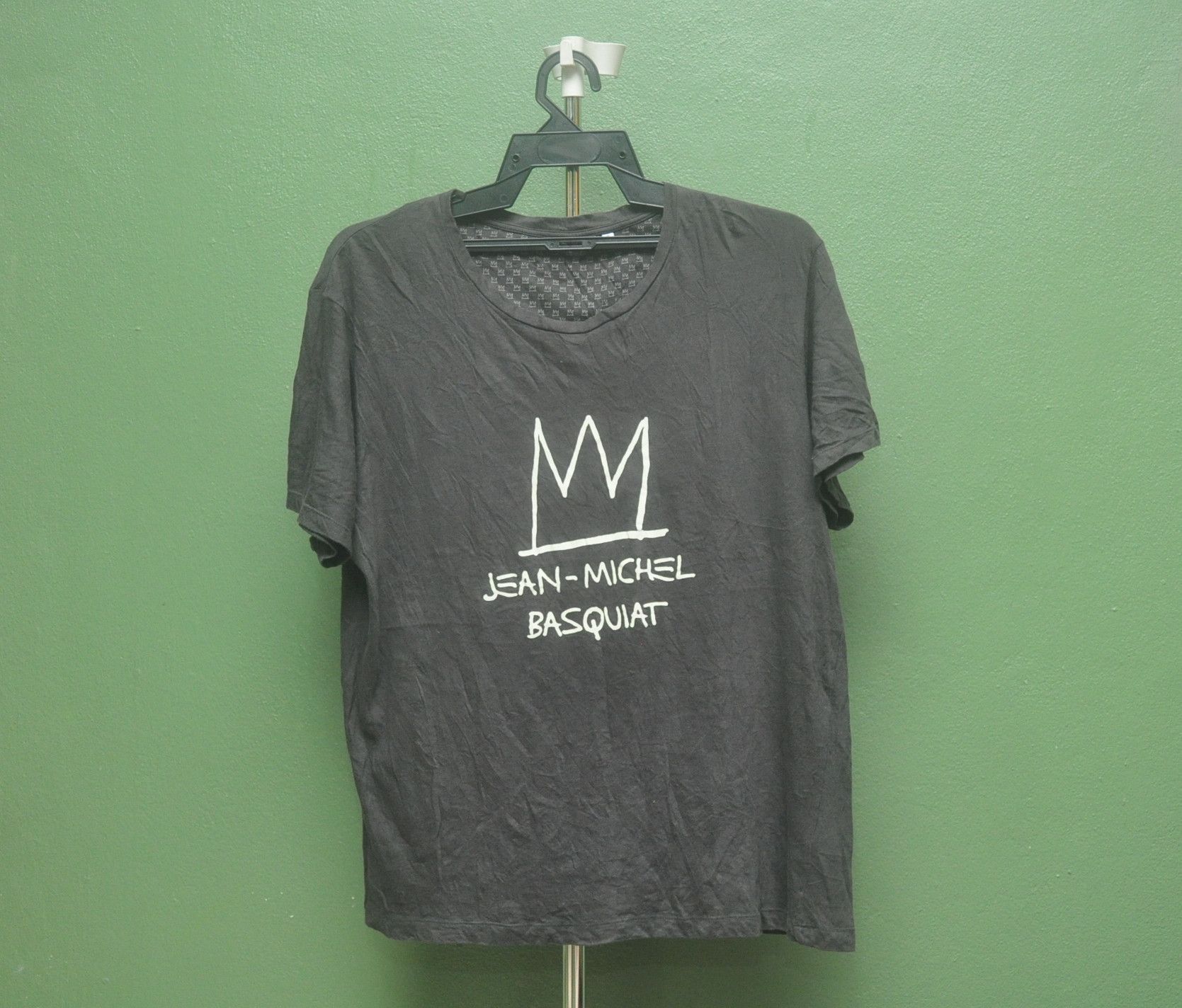 Jean-Michel Basquiat × Vintage Jean Micheal Basquiat Rare Art Design Grey Colour Shirt Size US M / EU 48-50 / 2 - 1 Thumbnail