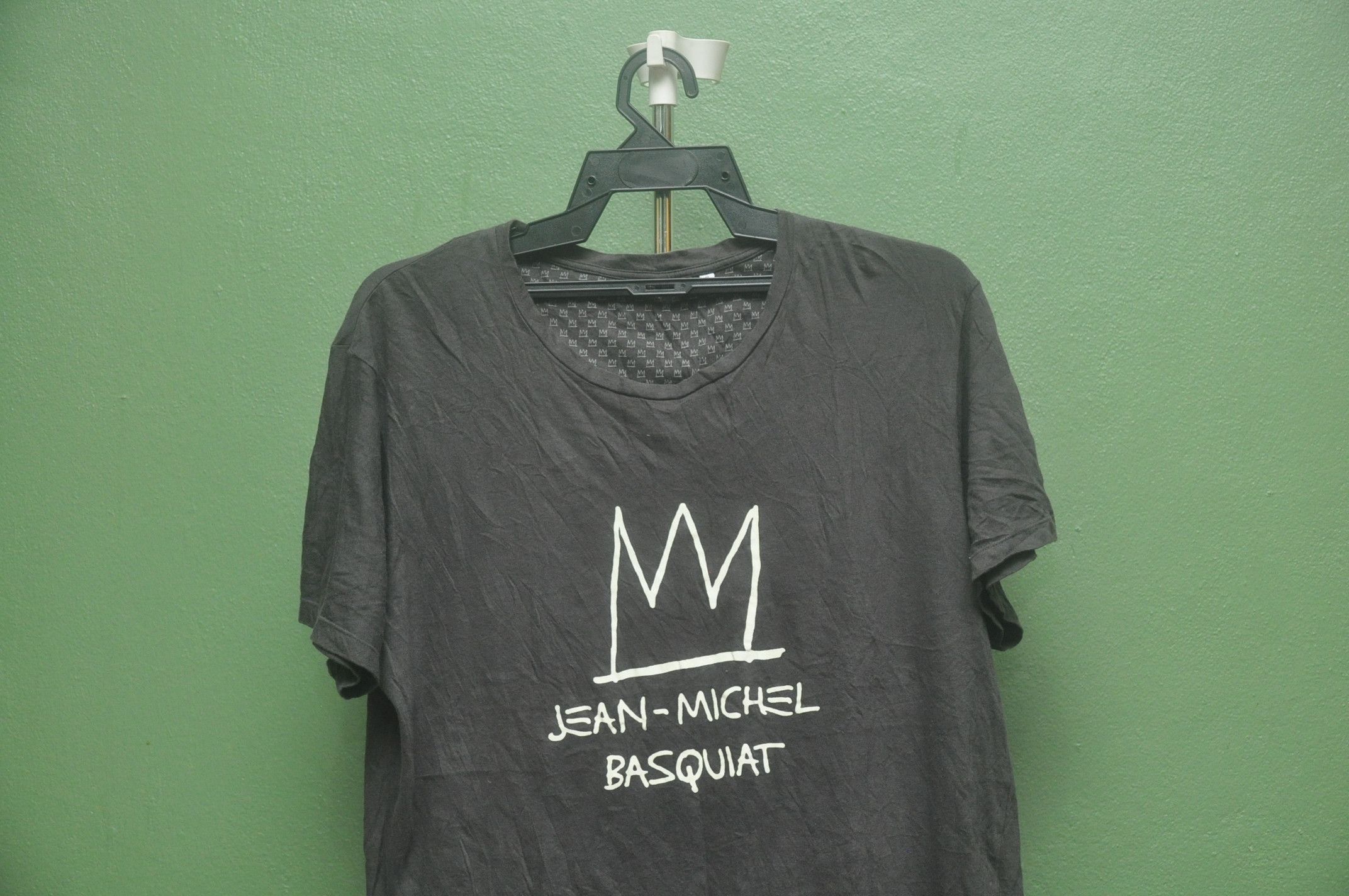 Jean-Michel Basquiat × Vintage Jean Micheal Basquiat Rare Art Design Grey Colour Shirt Size US M / EU 48-50 / 2 - 3 Thumbnail