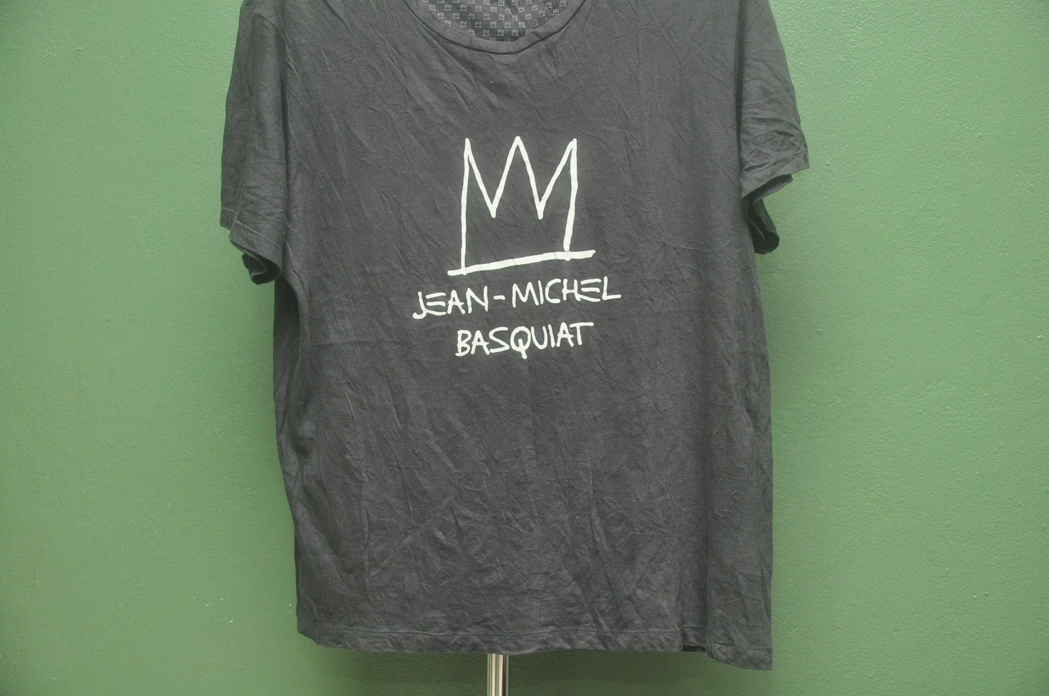 Jean-Michel Basquiat × Vintage Jean Micheal Basquiat Rare Art Design Grey Colour Shirt Size US M / EU 48-50 / 2 - 4 Thumbnail