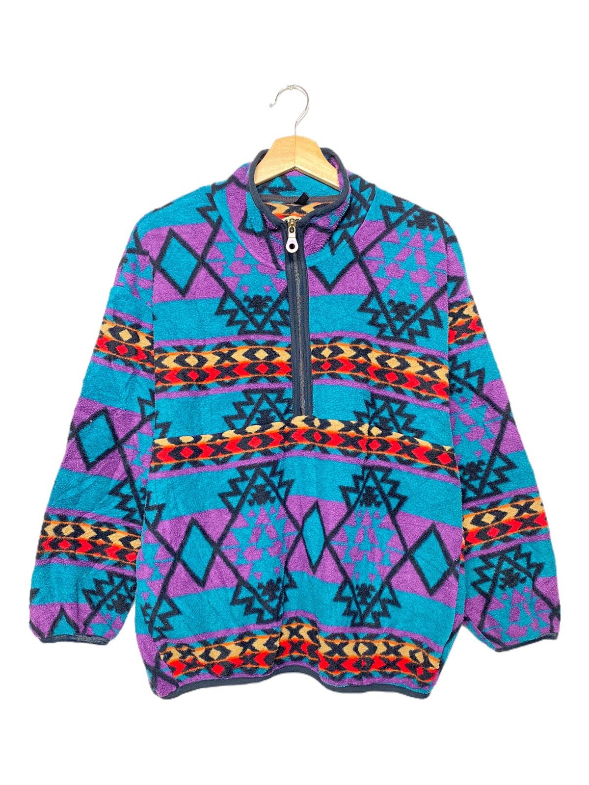 Japanese Brand × Woolrich Woolen Mills Vintage Woolrich Printed Fleece Size US M / EU 48-50 / 2 - 1 Thumbnail