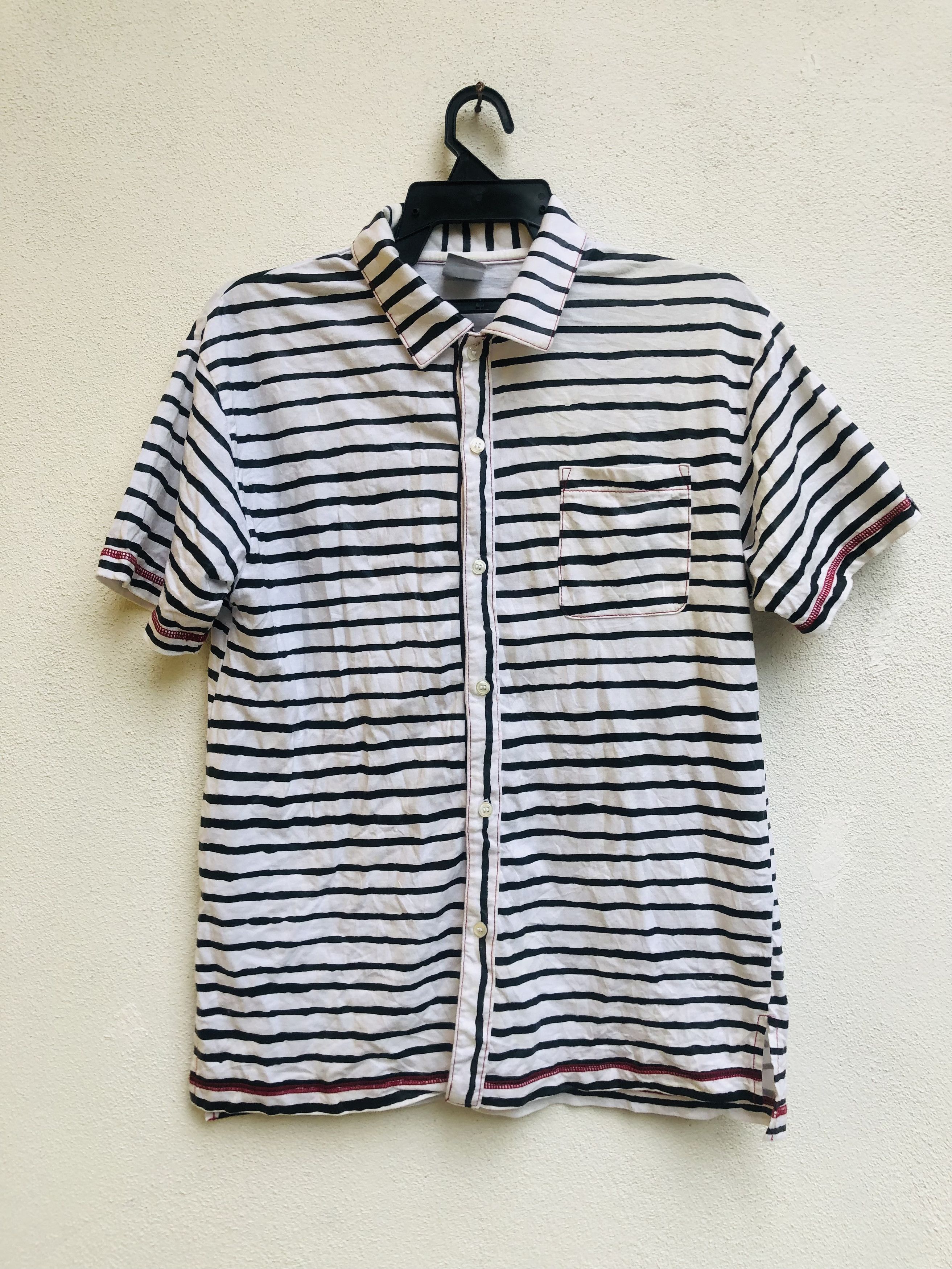 image of Ppfm Stripe Japanese Designer Fashion Style in Black White, Men's (Size Medium)