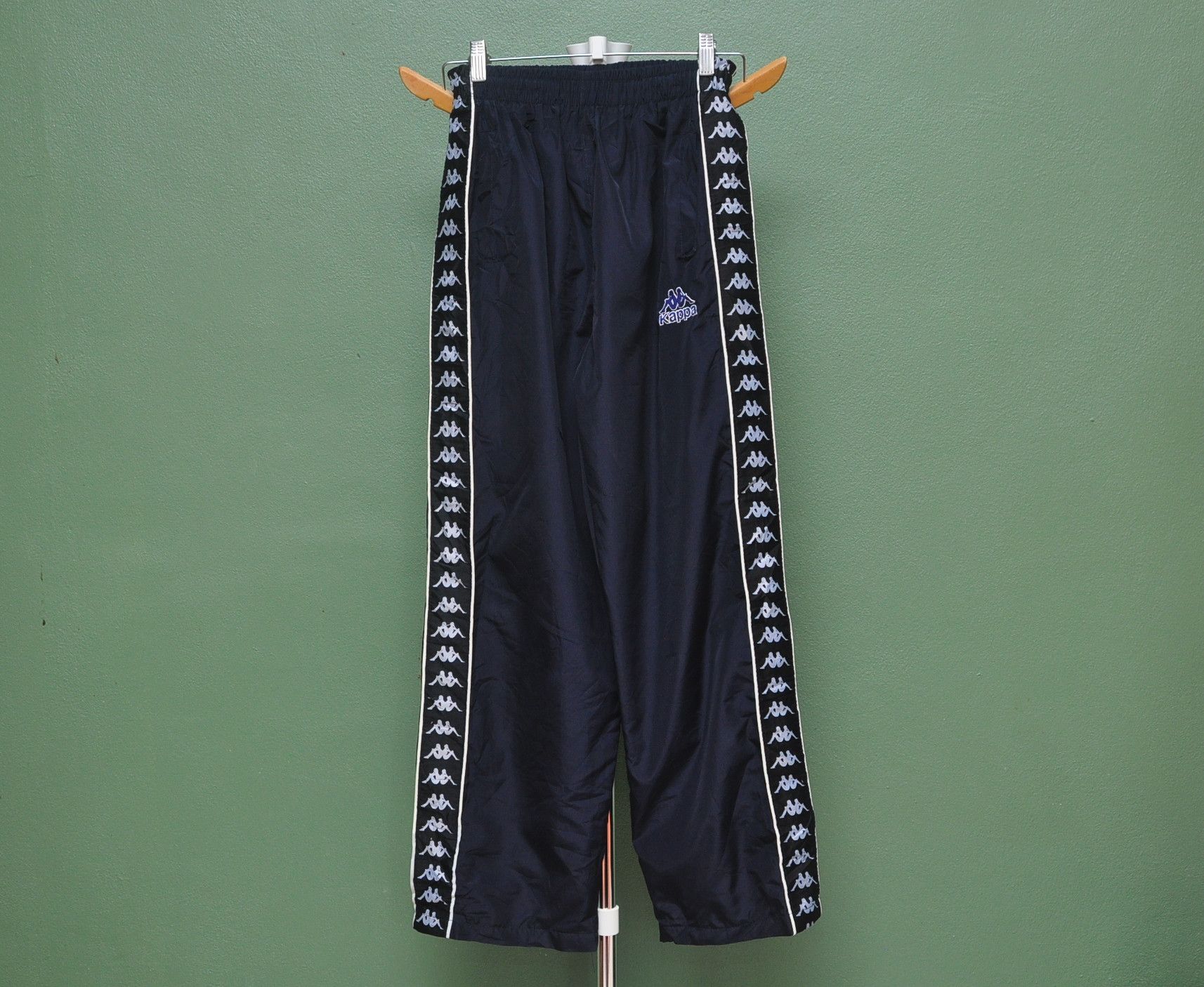 image of Kappa Big Logo Track Pant / Hip Hop Swag Skate in Black, Men's (Size 31)