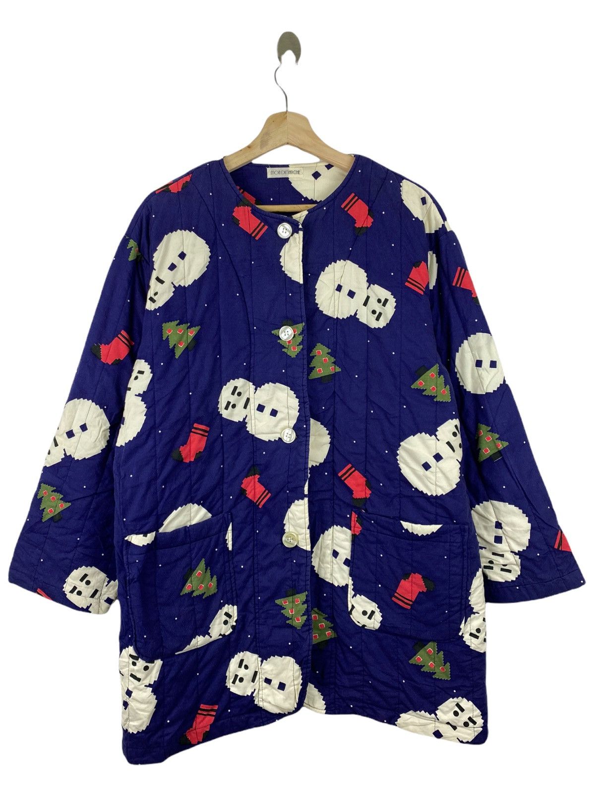 Japanese Brand VINTAGE MON DIMANCHE COTTON BUTTON JACKET Size US L / EU 52-54 / 3 - 1 Thumbnail