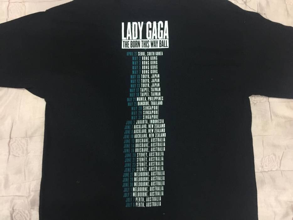 Band Tees × Japanese Brand × Vintage Vintage Lady Gaga The Bone This Way Ball Tour Shirt Size US L / EU 52-54 / 3 - 4 Thumbnail