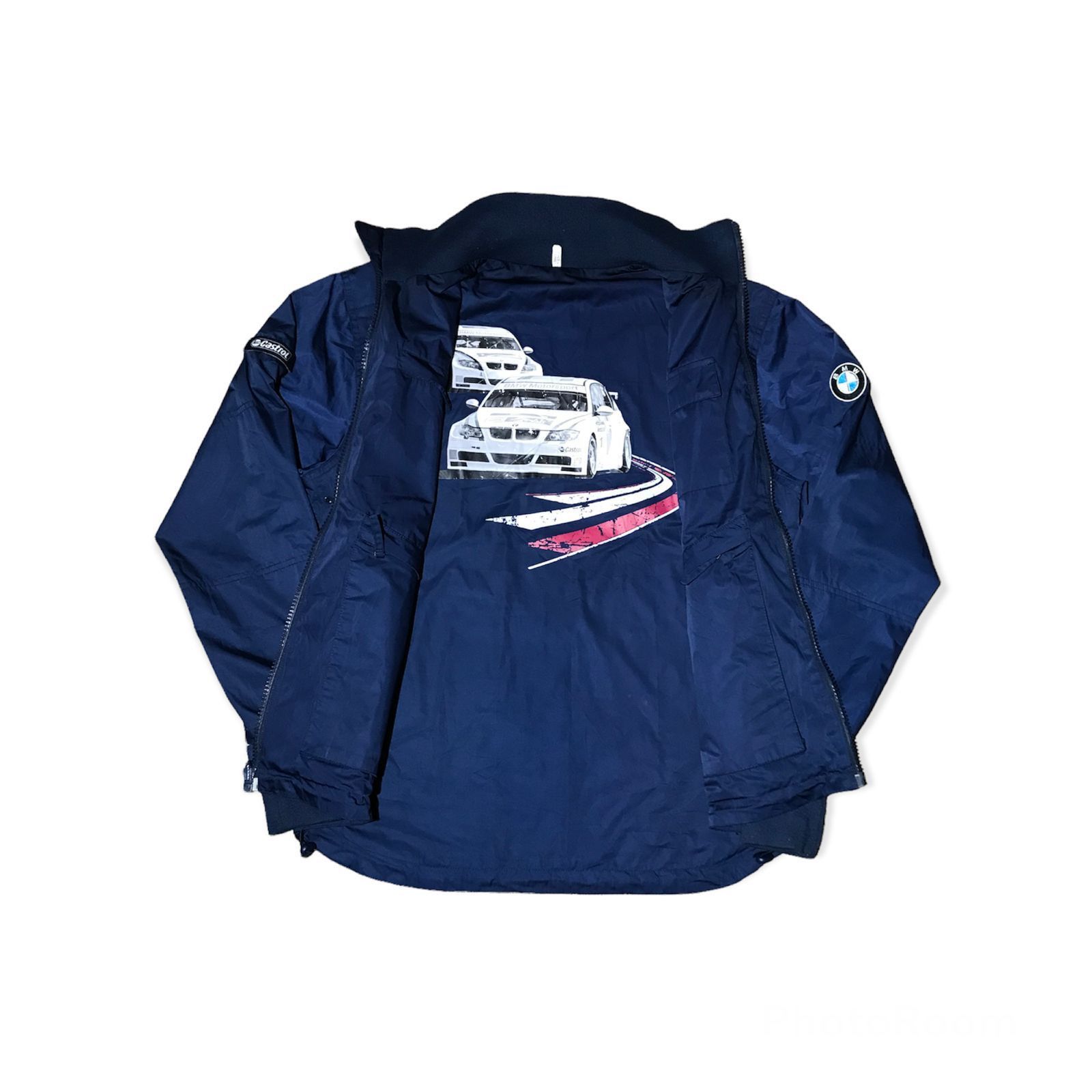 image of Vintage Bmw Motorsport Racing Jacket Reversible in Blue, Men's (Size Large)