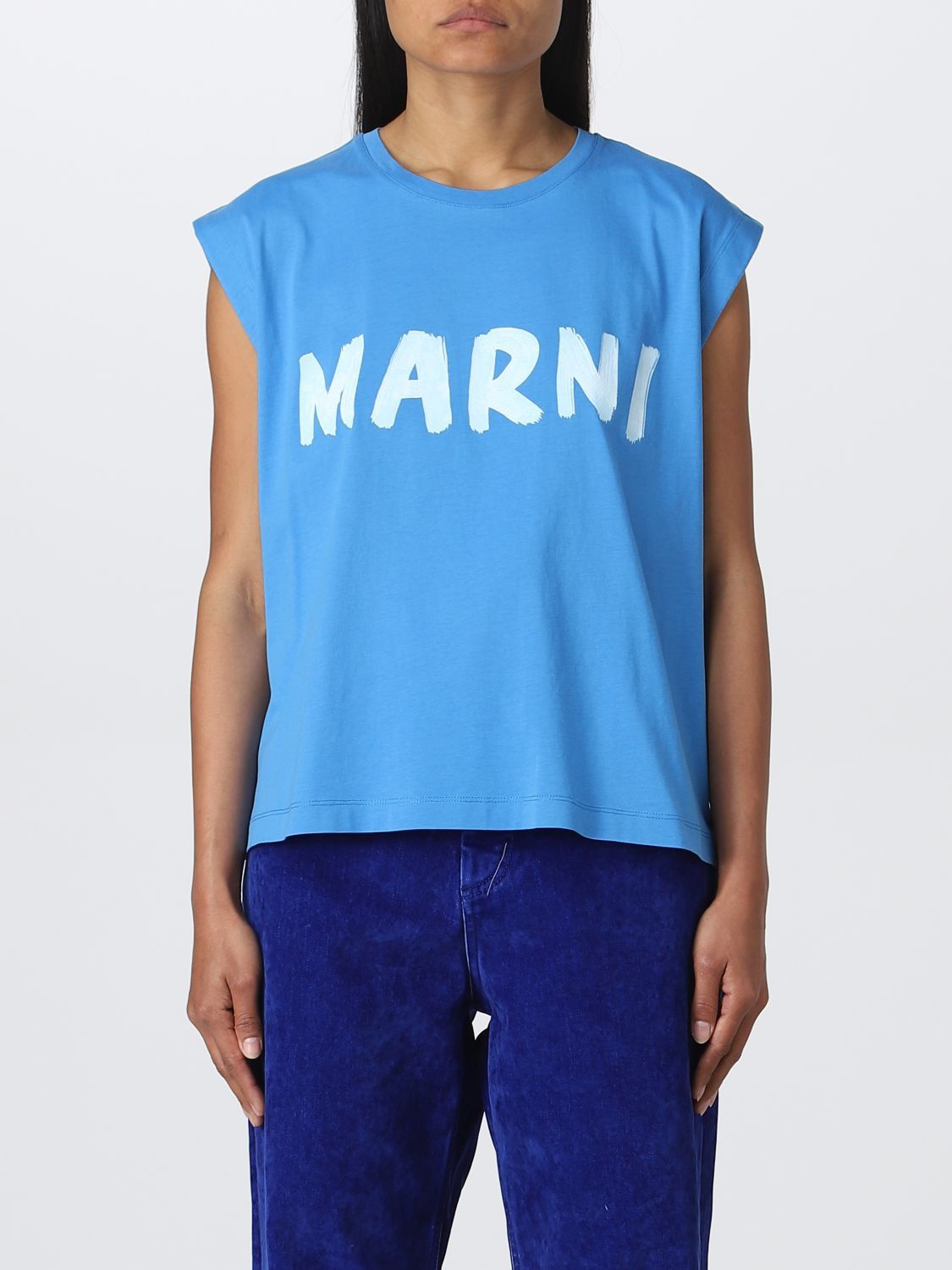 Marni T-Shirt Woman Gnawed Blue