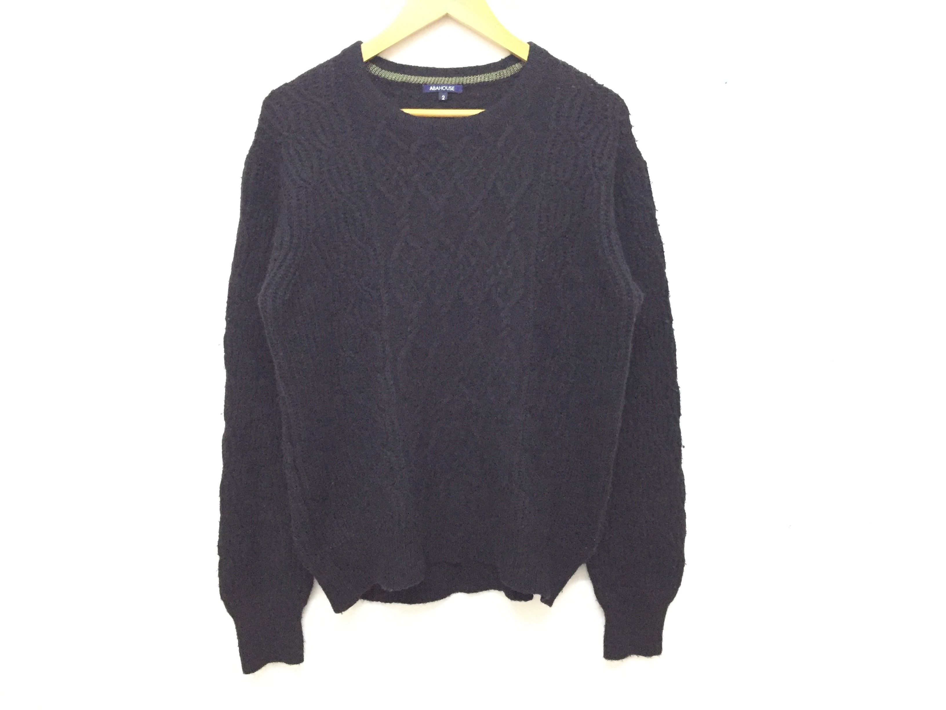 ABAHOUSE Vtg ABAHOUSE Mix Wool cable Knit sweatshirt Size US M / EU 48-50 / 2 - 2 Thumbnail
