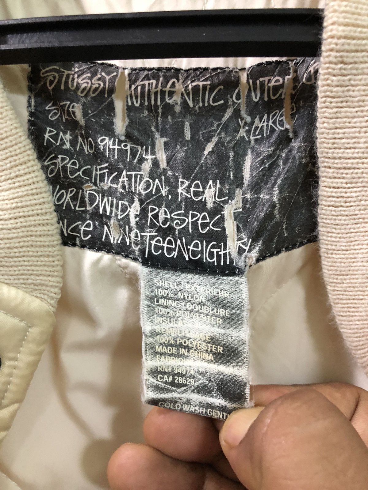 Stussy × Vintage Vintage Stussy Embroidered Spell Out Zipper Jacket Size US L / EU 52-54 / 3 - 9 Thumbnail