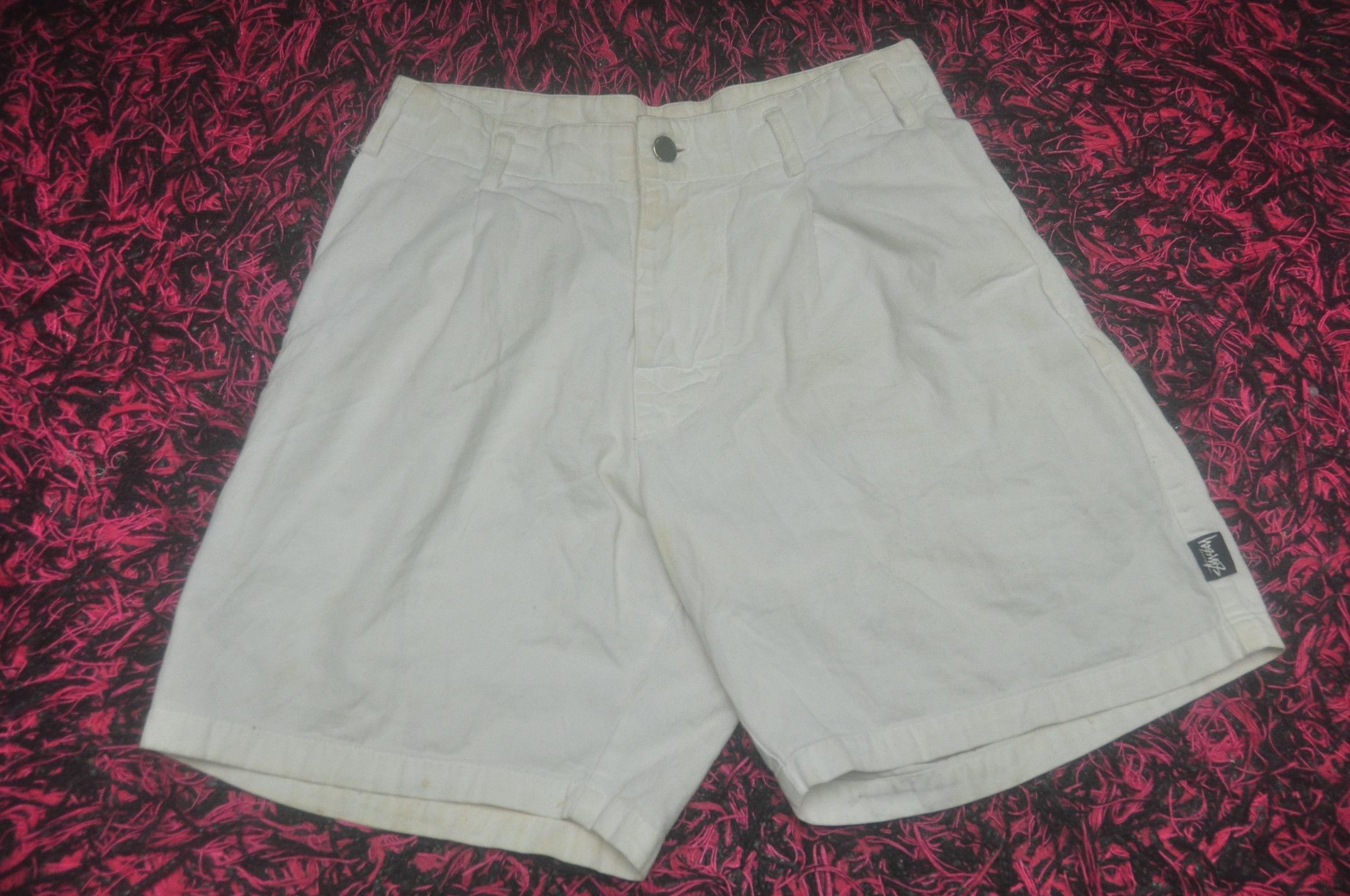 image of Vintage Stussy Short Pant Travis Scott Fashion Style in White, Men's (Size 27)